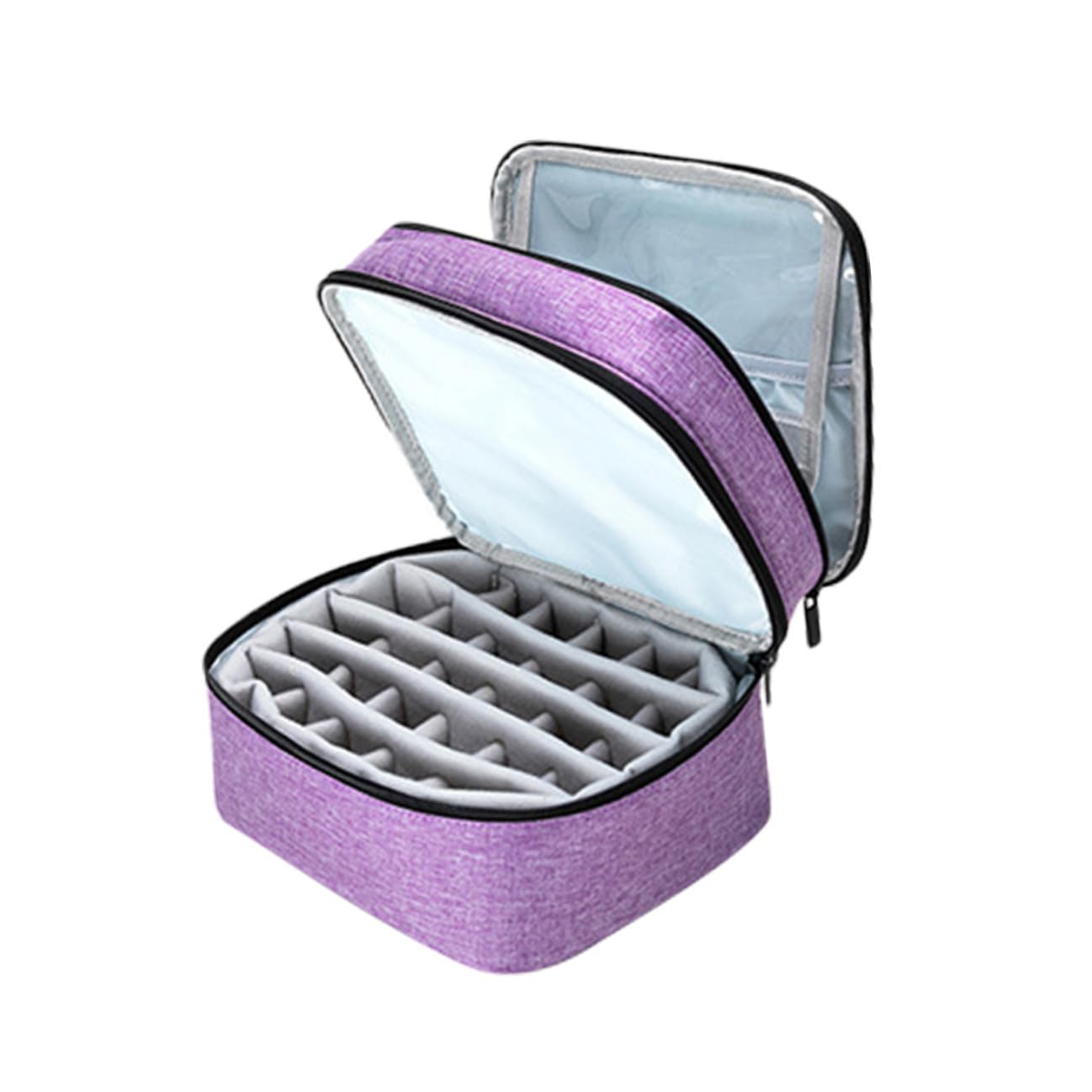 Gatuida Borsa Organizer per Smalti e Oli Essenziali Maniglia Custodia Portatile per Trasporto e Riporre Oggetti in Modo Razionale Base Rimovibile Coperchio Sicuro