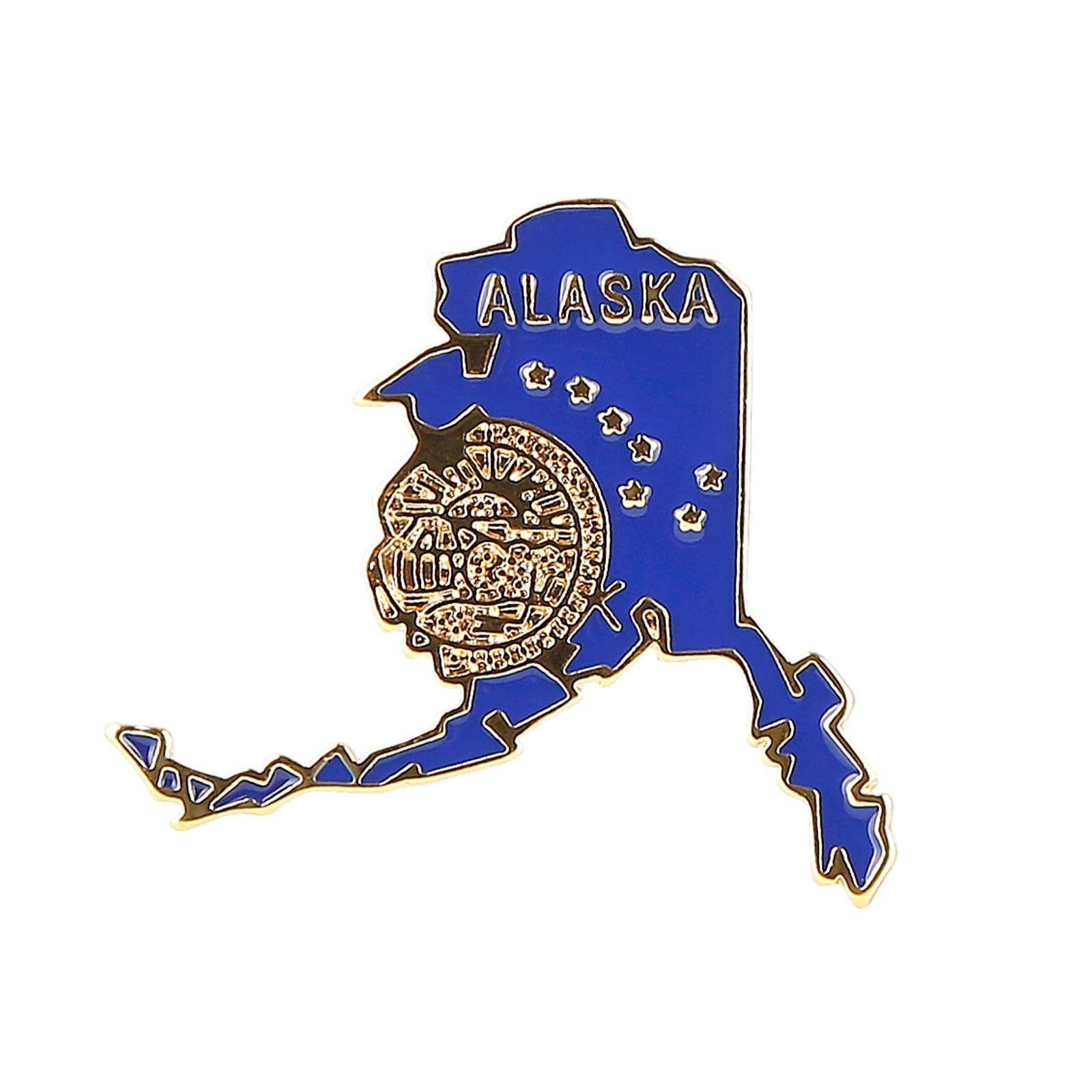 State Shaped Map Lapel Metal Pin Enamel Brooch Keepsake Beautifully Designed for Backpack Hat
