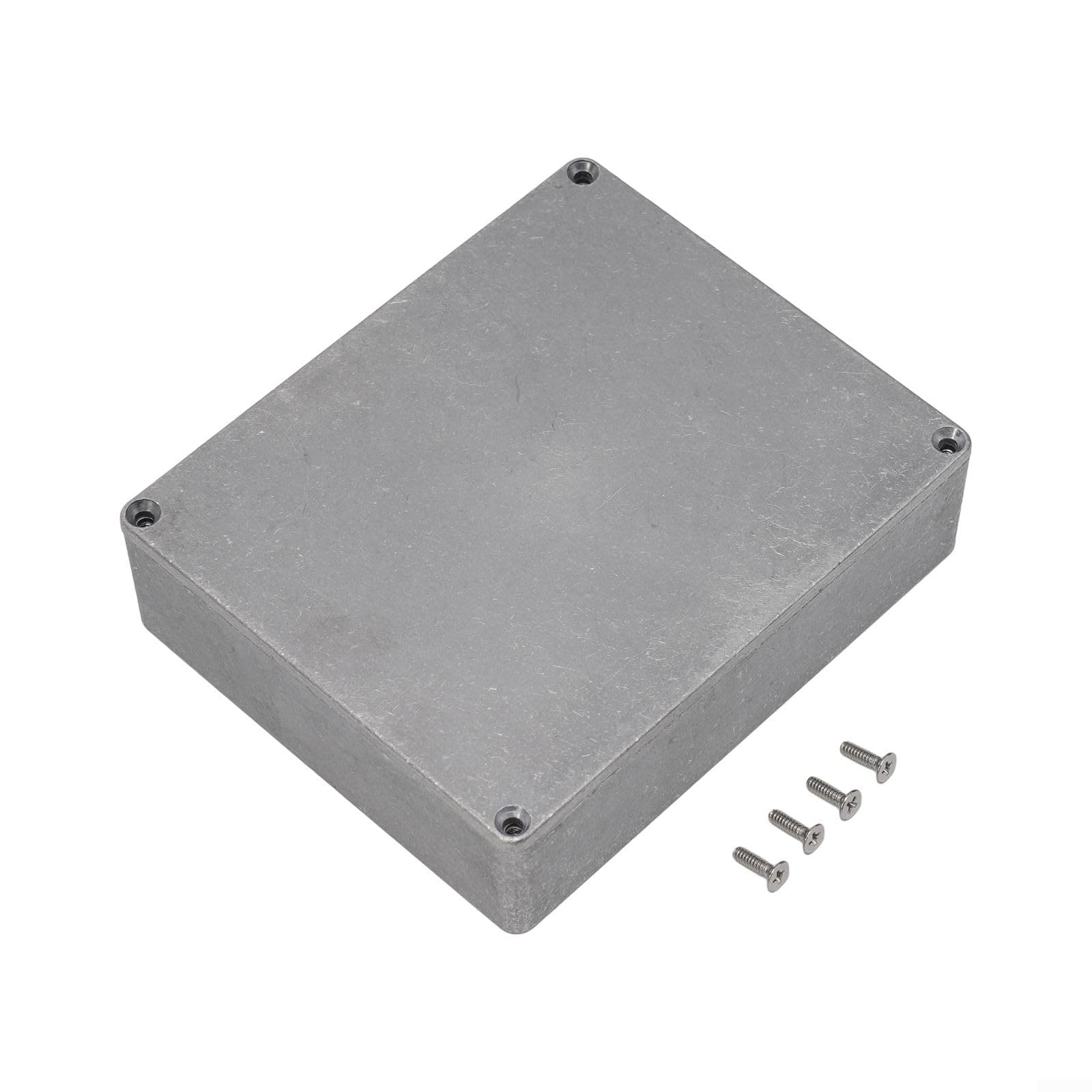 Jotekonoby Aluminum Enclosure Box Metal Electronic Project Case Instrument Housing Silver Die-Cast With Screws IP54 Protection For Electrical Equipment(1590XX （145x121x39mm）)
