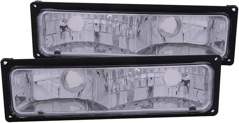 Conjunto de luz de posição dianteira preta ANZO USA 511033 para Chevrolet 1988 – Par
