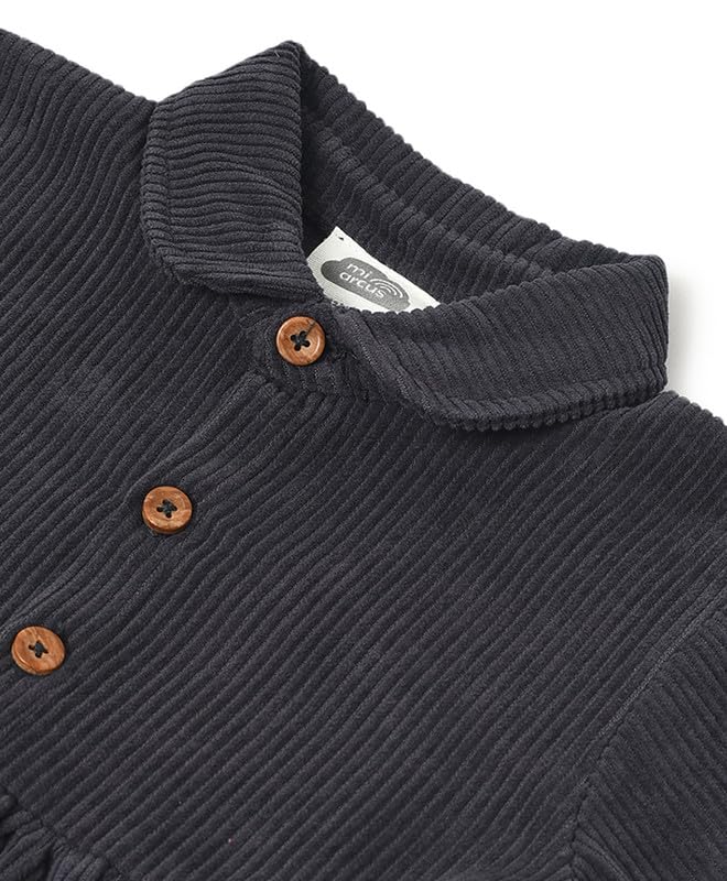 Image of Mi Arcus Corduroy Collar Dress for Baby Girl
