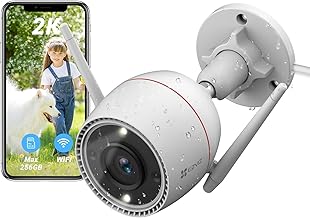 EZVIZ Outdoor WiFi Surveillance Camera, 2K, IP Security, Colorful Night Vision, Active Defense with Light and Siren, AI Human Detection, Two-Way Audio, IP67, Compatible with Alexa, C3TN 3MP