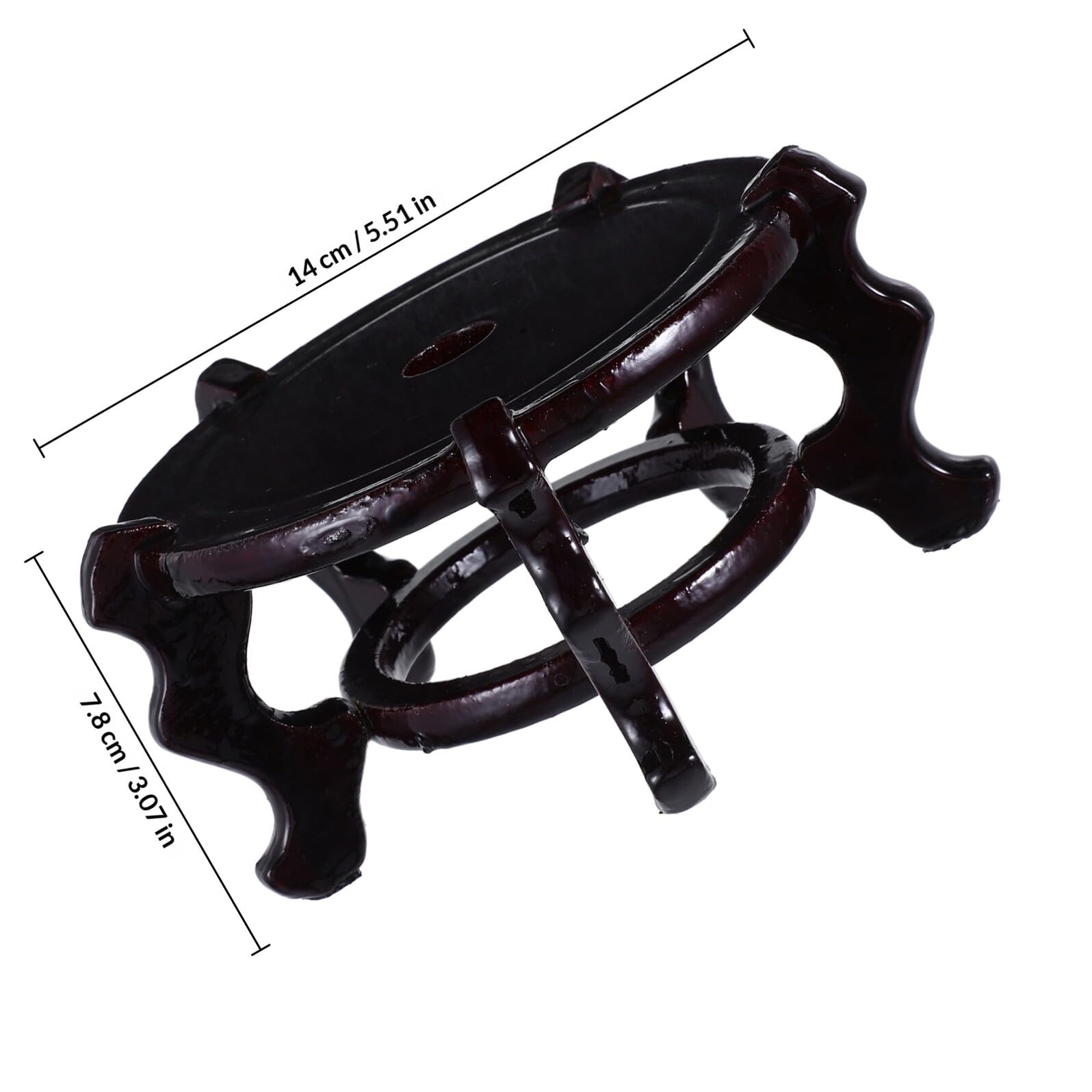 NOLITOY Soporte para Macetas de Madera Maciza Marrón, Base Redonda Resistente para Plantas Interiores, Estante Creativo de 2 Piezas Adecuado para Cualquier Rincón del Hogar