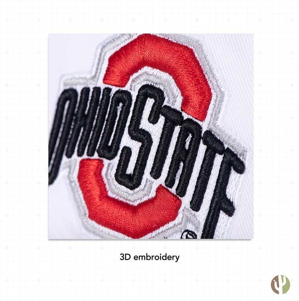 Desert Cactus The Ohio State University Baseball Hat OSU Buckeyes Brimmed Embroidered Hats Cap Adjustable Cloth Strap Type D - Image 5