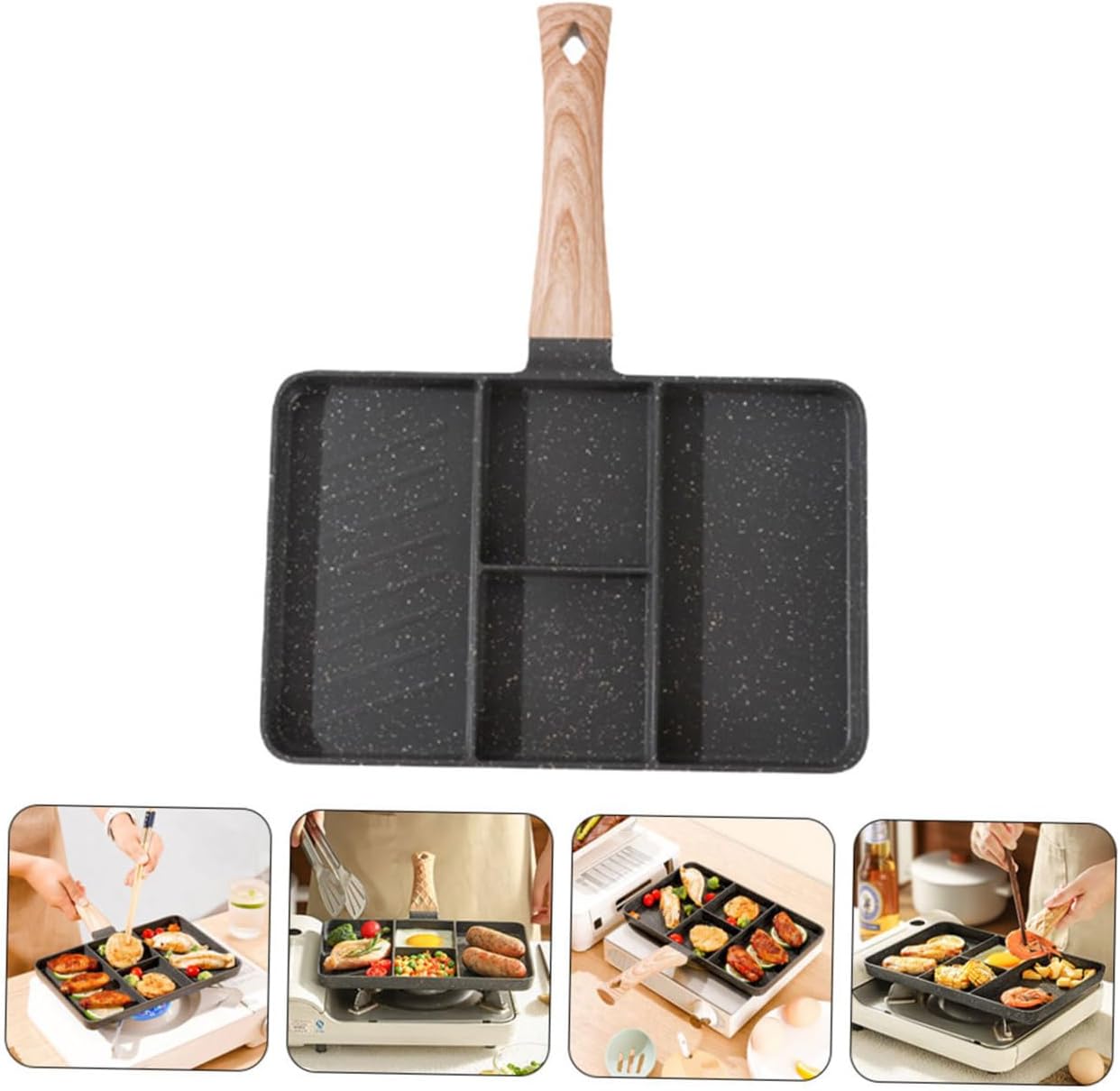 Non-stick Omelette Pan Frying Pan Foil Flat Multi-function Egg Breakfast Random Style