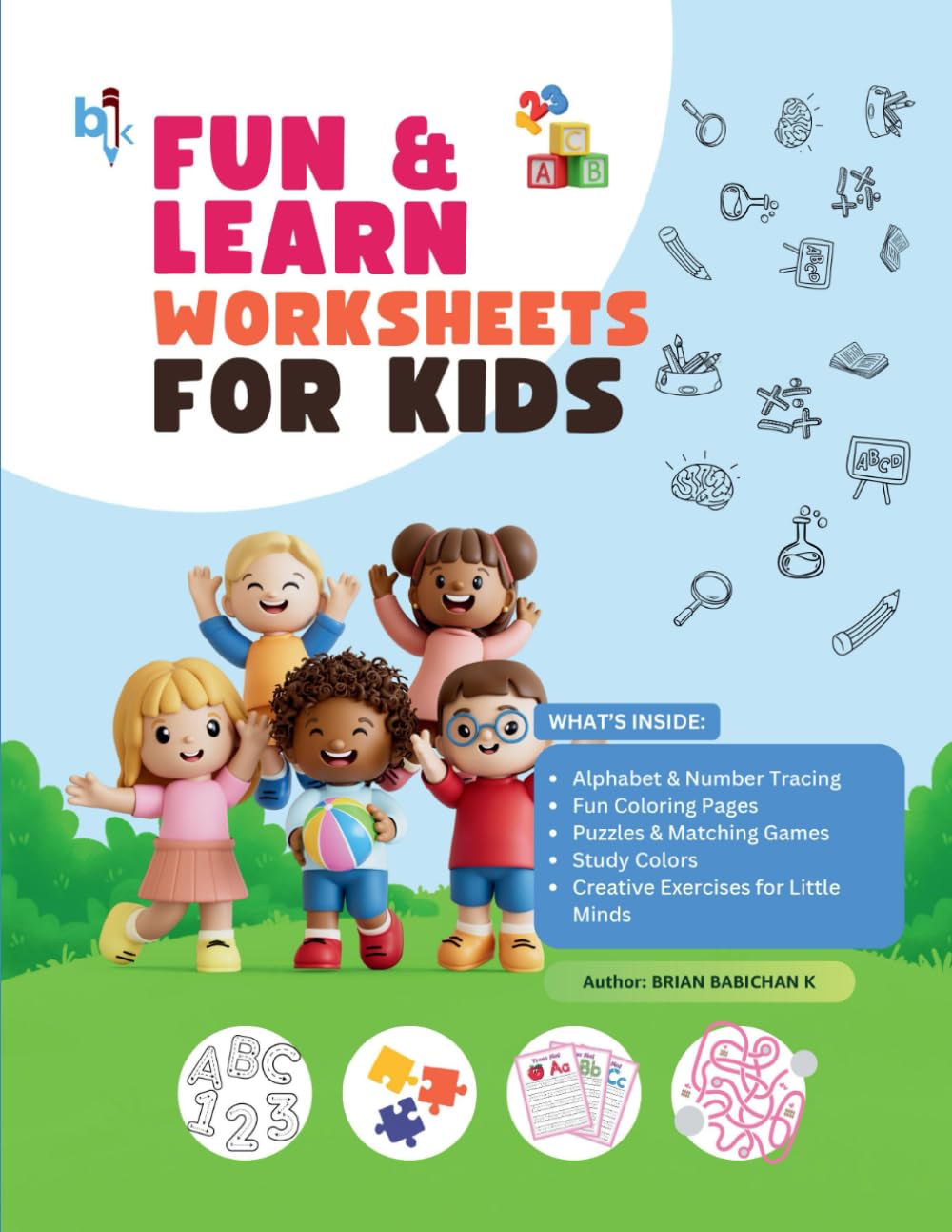 FUN & LEARN WORKSHEETS FOR KIDS age 3 to 7
