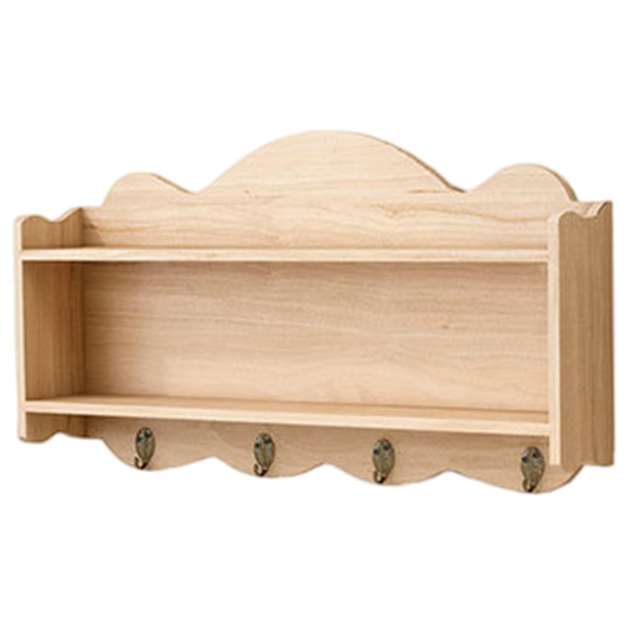 Estante de pared con ganchos para organizar el recibidor familiar retro