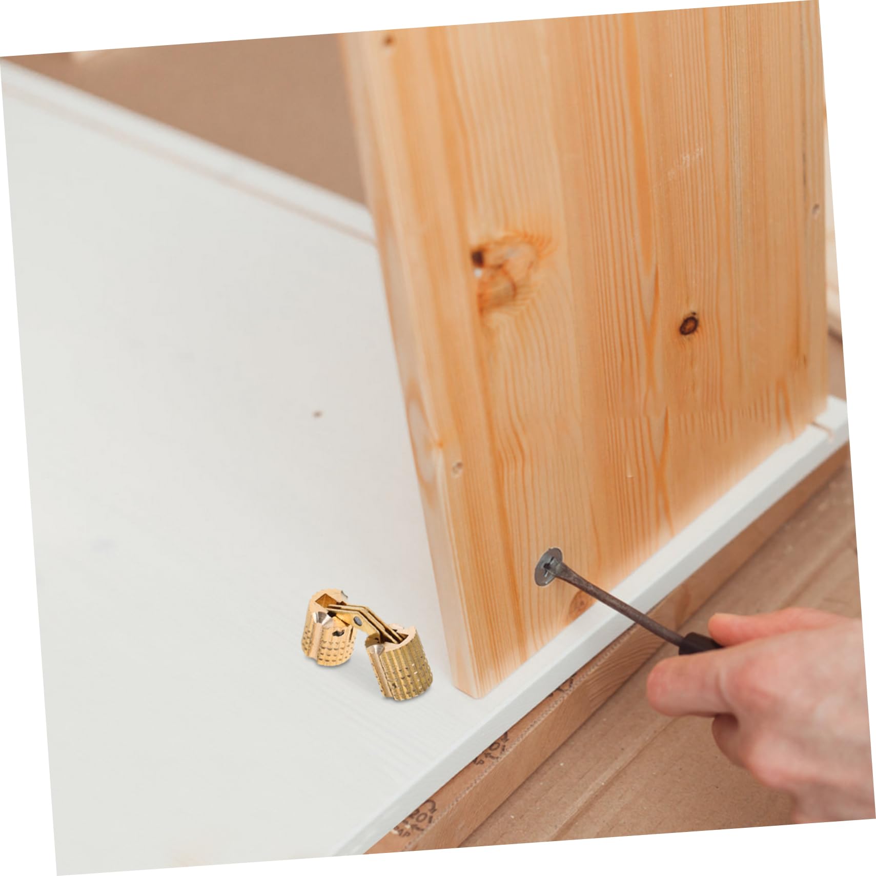 Cerniera Nascosta a Barilotto in Ottone 10mm per Porte in Legno e Alluminio, Pieghevole Salvaspazio Installazione Intuitiva, Cerniere Nascoste per Cancelli e Porte da Garage, Uso