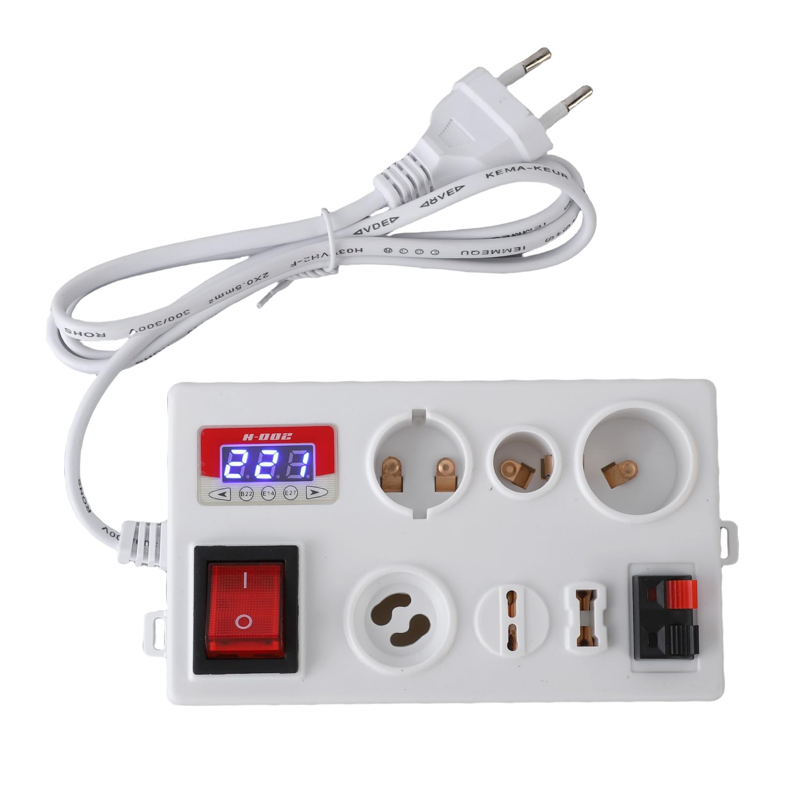 Eujgoov Parametr LAMET Tester LAGE TESTOWANIE ZROBIONA Z B22 E14 E27 GU10 G4 do Podstawy Lampy G12 G9 (Wtyczka UE 85-265V)
