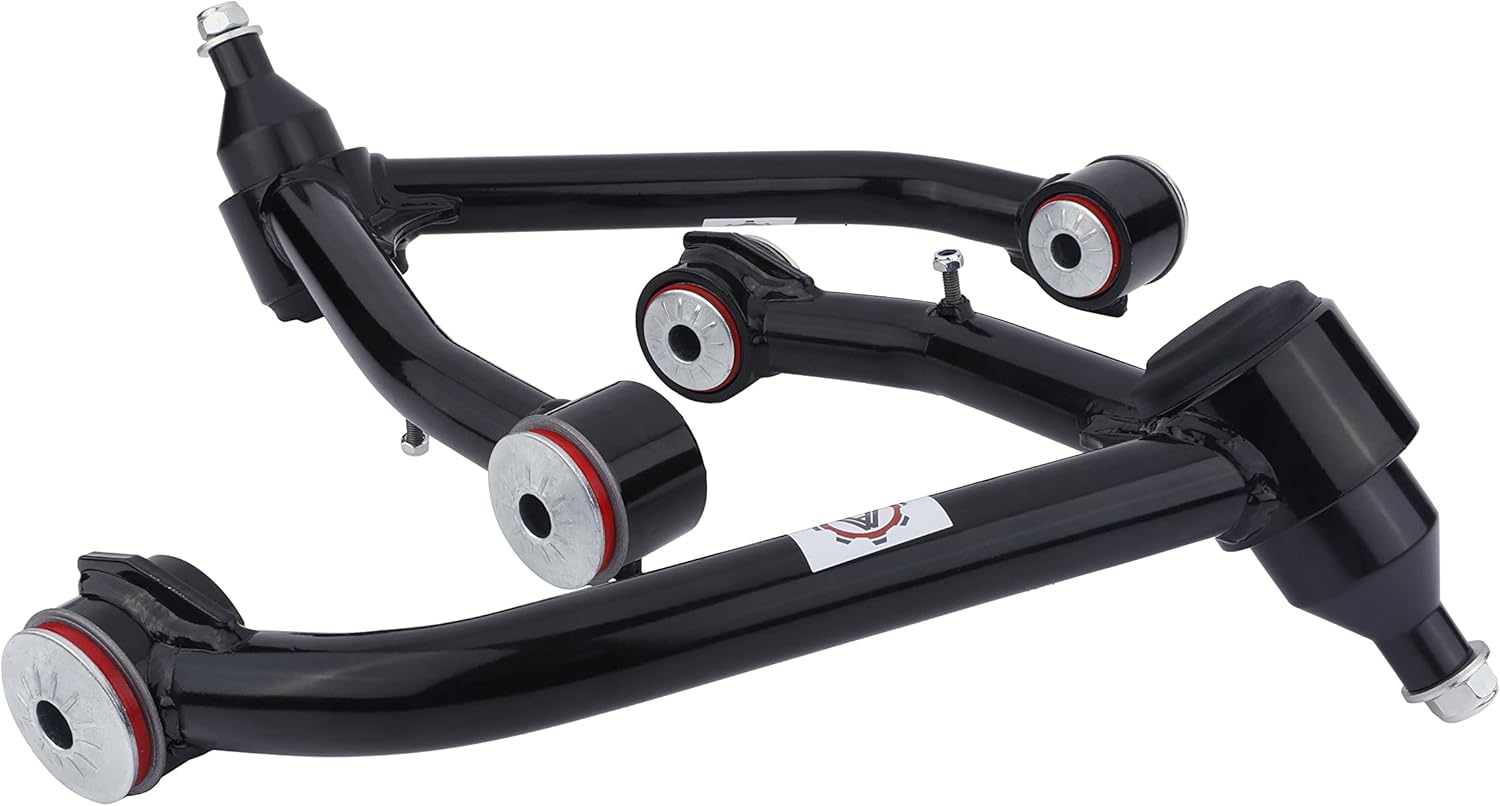 Replacement Upper Control Arm Suspension Kit 2-4" Lift - Compatible with Cadillac, Chevy, GMC with 6-lug Wheels - 2014-2020 - Escalade, Tahoe, Sierra, Yukon, Silverado Upper Ball Joints - Tubular