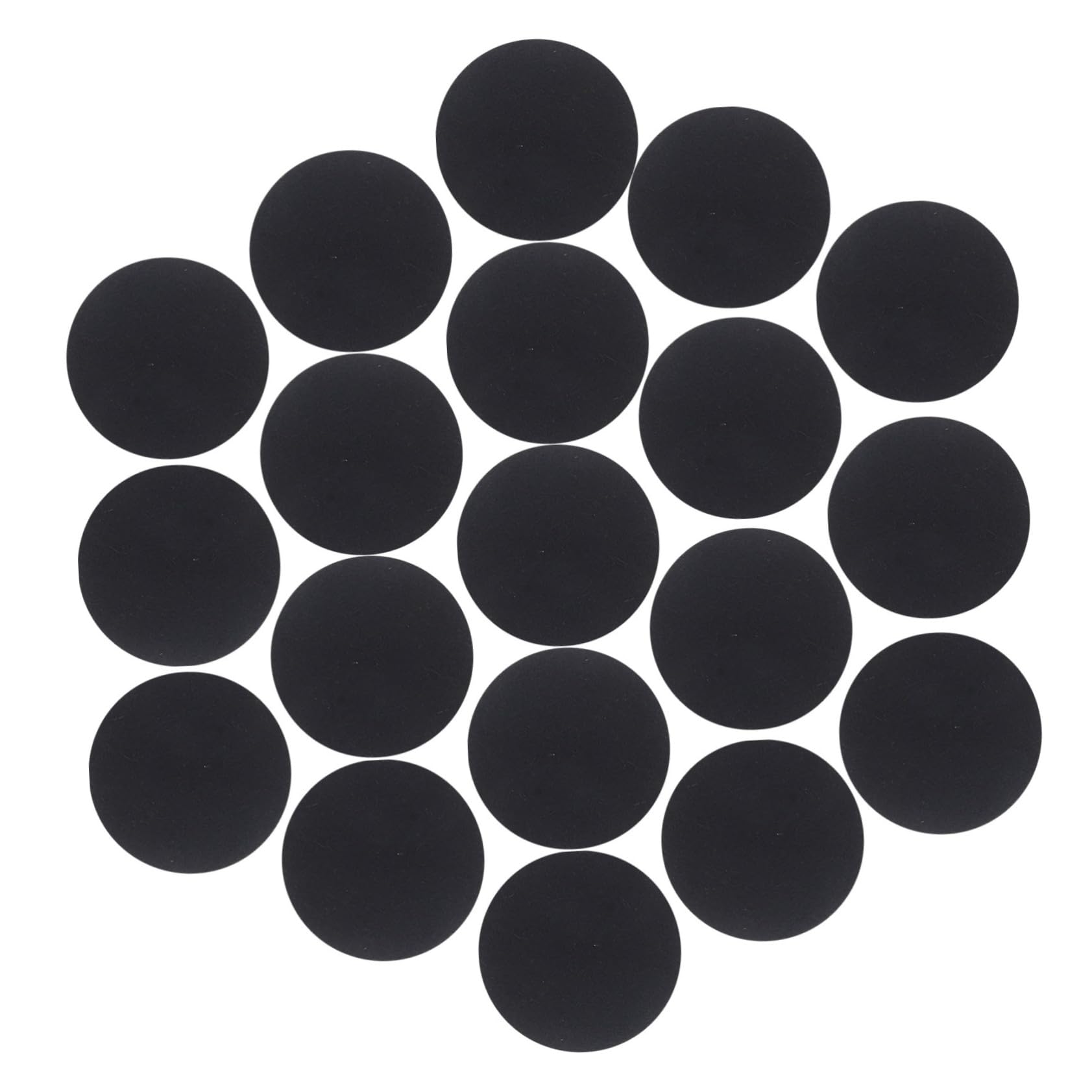 NUOBESTY 2500 Piezas de puntos ondulados moda pegamentos Accesorios diy Puntos adhesivos de fieltro decor círculos de fieltro adhesivo almohadillas de fieltro para ropa sintió Black