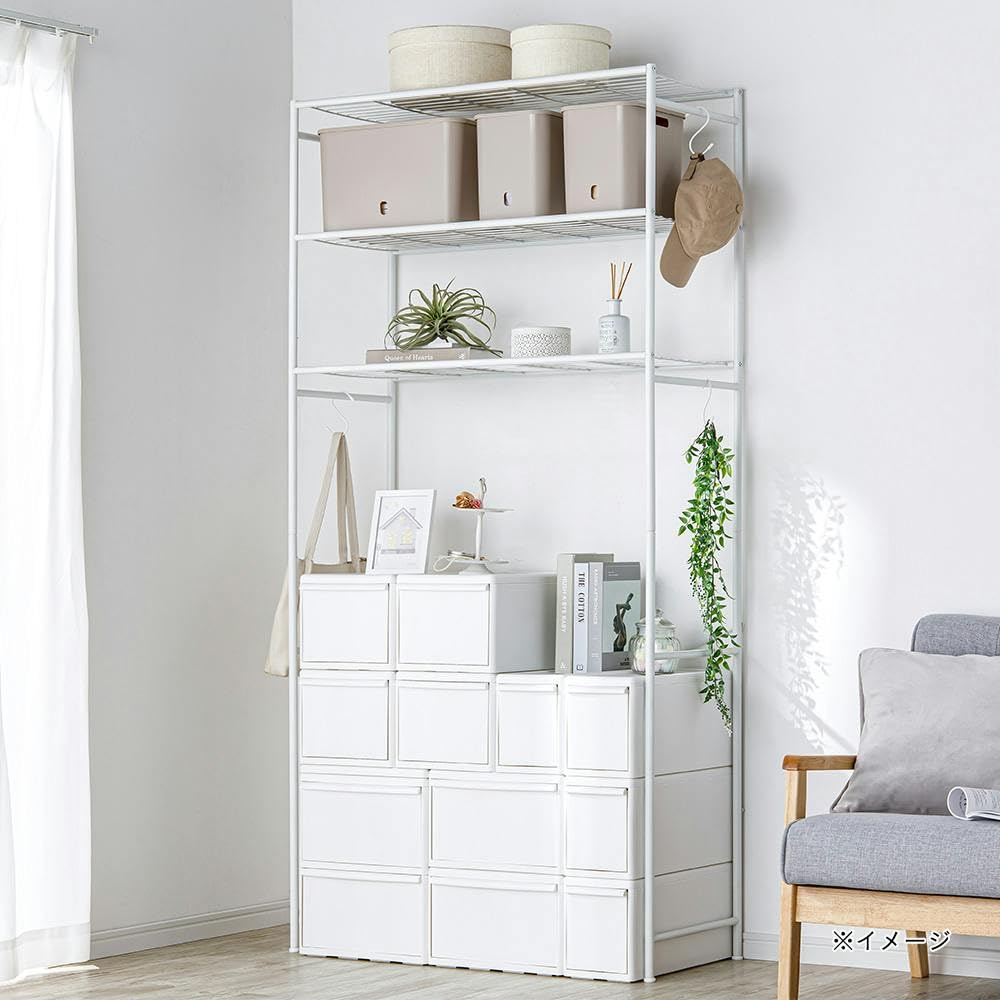 Amazon.co.jp: カインズ(CAINZ) T36 チェスト上ラック ワイド