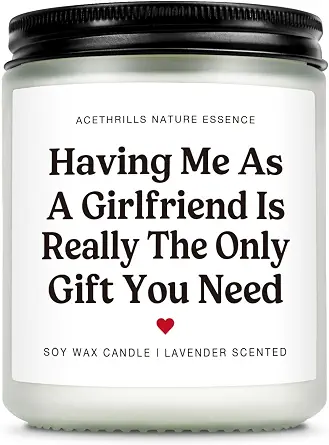 Lavender Scented Candle - Boyfriend Gifts for Birthday, Valentine's Day, and Special Occasions