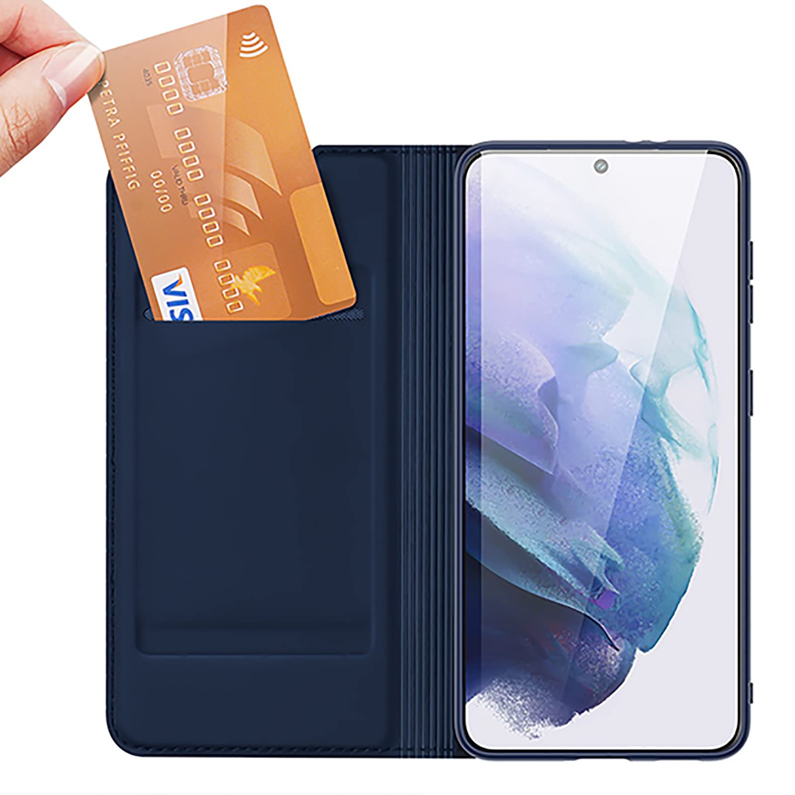 Galaxy S22/ S22 Plus/S22 Ultra Coque Flip Case Phone Case en Cuir PU TPU Coque Étui Housse de Téléphone Pochette Fermeture Magnétique Galaxy