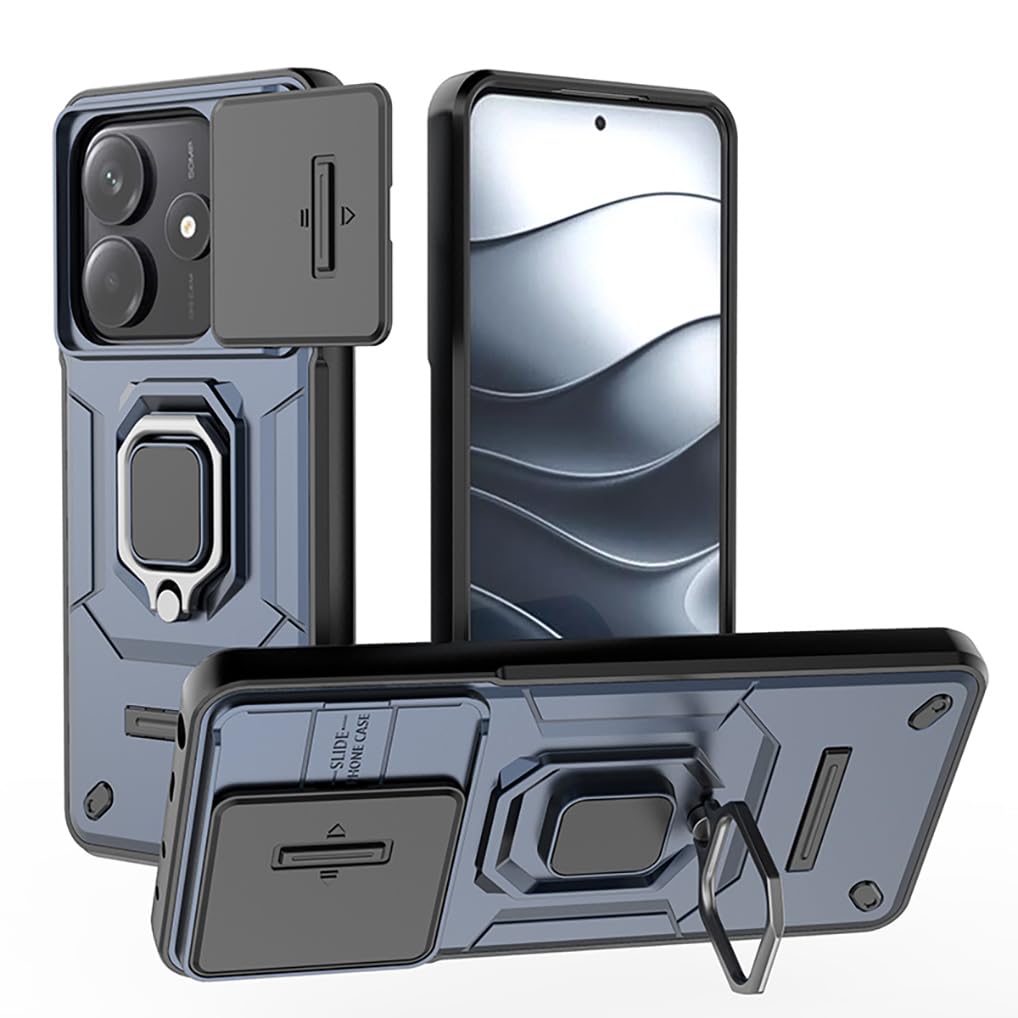 SEAHAI Handyhülle Für Xiaomi Redmi Note 14 Pro+ 5G – Stoßfest, Mit Verschiebbarer Kameraabdeckung & Ringständer
