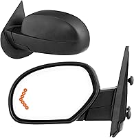 YITAMOTOR Towing Mirrors Compatible with 2007-2013 Chevy Silverado GMC Sierra 1500, 07-14 Suburban Yukon XL 1500, Power-Adjustable Glass and Heated with LED Arrow Turn Signal Side Mirrors Pair