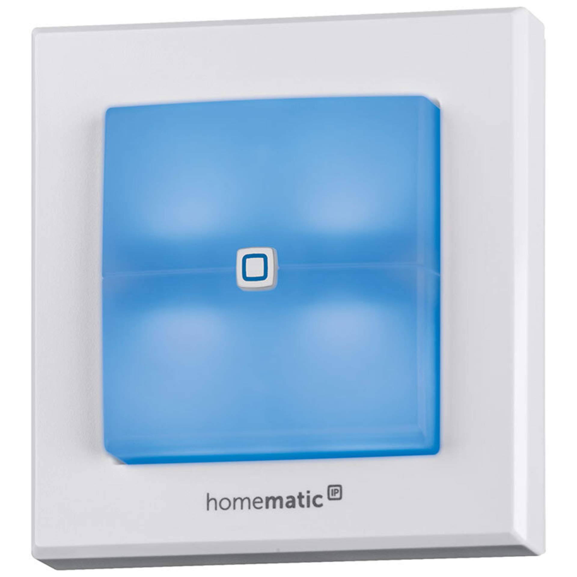 Homematic IP Smart Home 152020A0 - Actuador de conmutación para interruptor de marca, con luz de señal, dos botones iluminados, controla dispositivos y luces a través de la aplicación, Alexa y Google