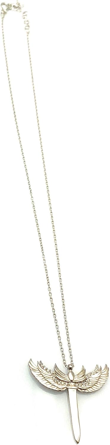 Archangel Michael’s Sword Pendant Sterling Silver with White Stones, Spiritual Protection Necklace, Perfect Gift for Faith & Inspiration - Image 3