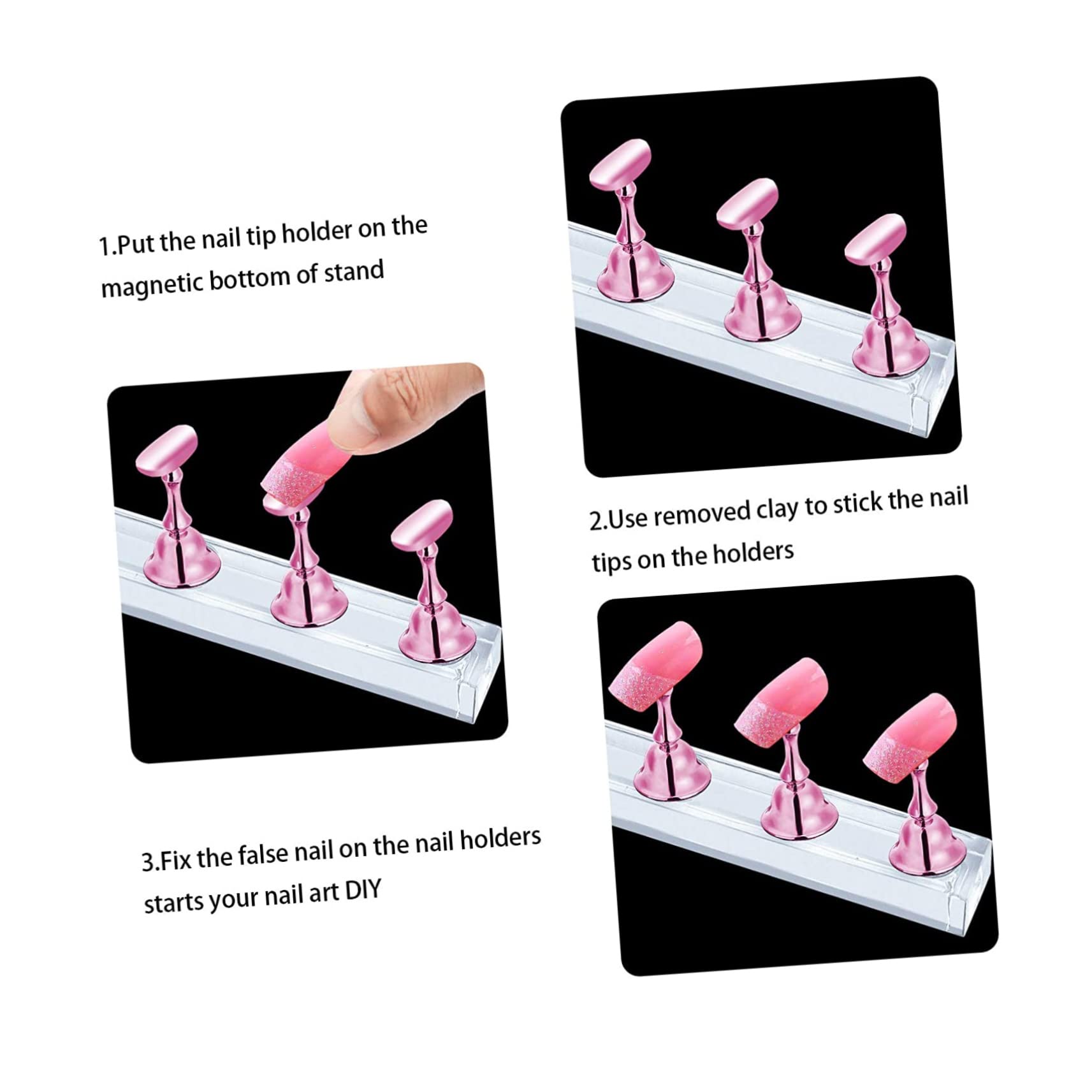 POPETPOP 60pezzi Per Unghie Acrilico Per Allenamento Nail Esposizione Falsi Unghie Per e Appassionati Manicure
