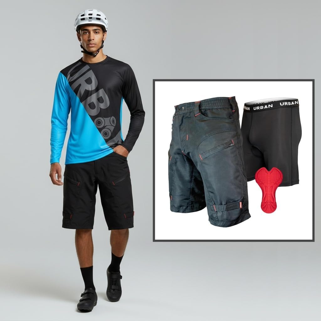 The Single Tracker-Mountain Bike Cargo Shorts, with G-Tex Padded Undershorts
