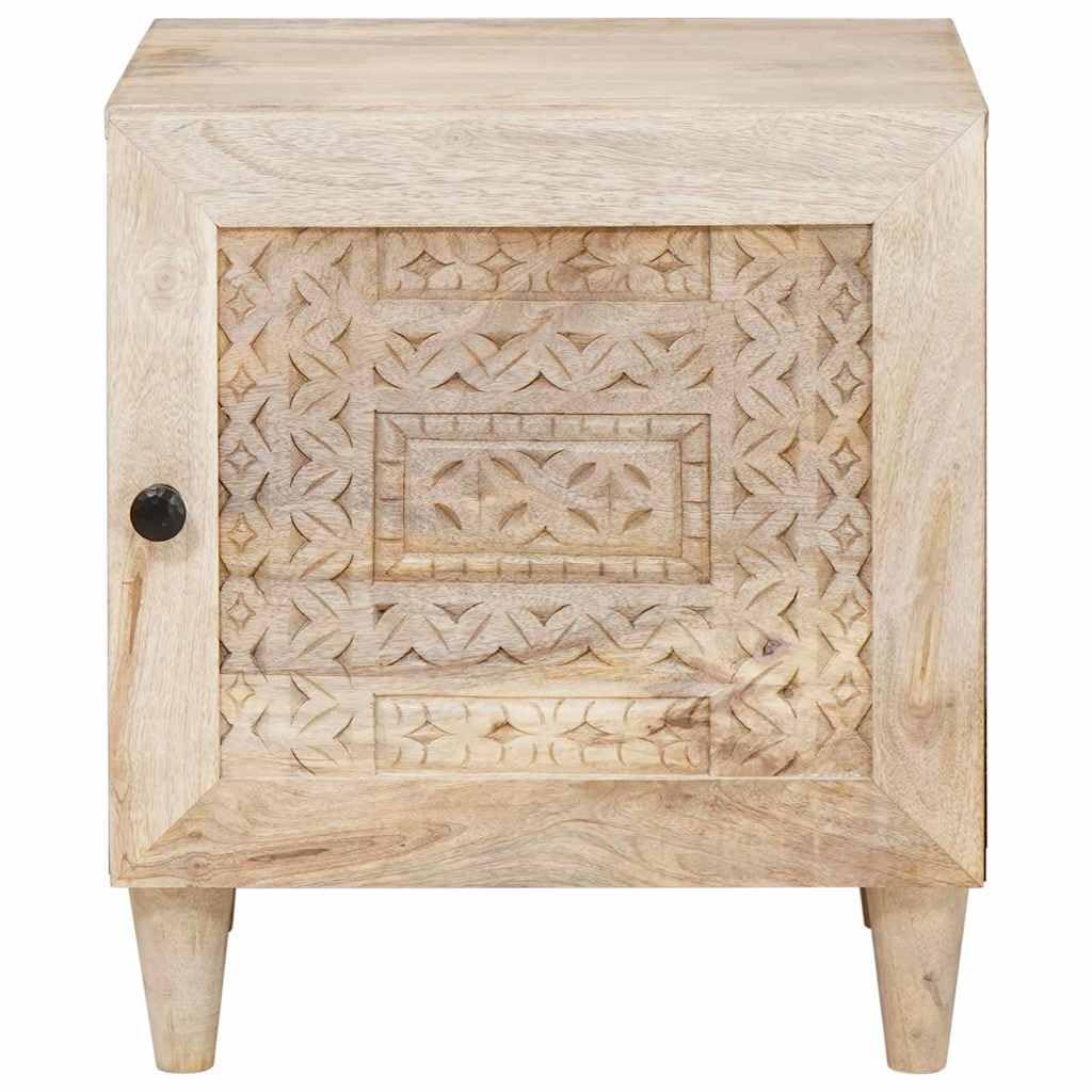 Stolik nocny, zestaw 2 sztuk, biały materiał drewnopochodny, 80 x 50 x 40 cm, z miejscem do przechowywania i drzwiami, stolik pomocniczy do sypialni, salonu, sofy, kompaktowej półki i
