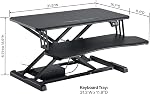 Uplite Electric Standing Desk Converter 32 inch Motorized Dual Monitor Sit Stand Desk Riser for Laptop and Monitor | Ergonomic Height Adjustable Workstation