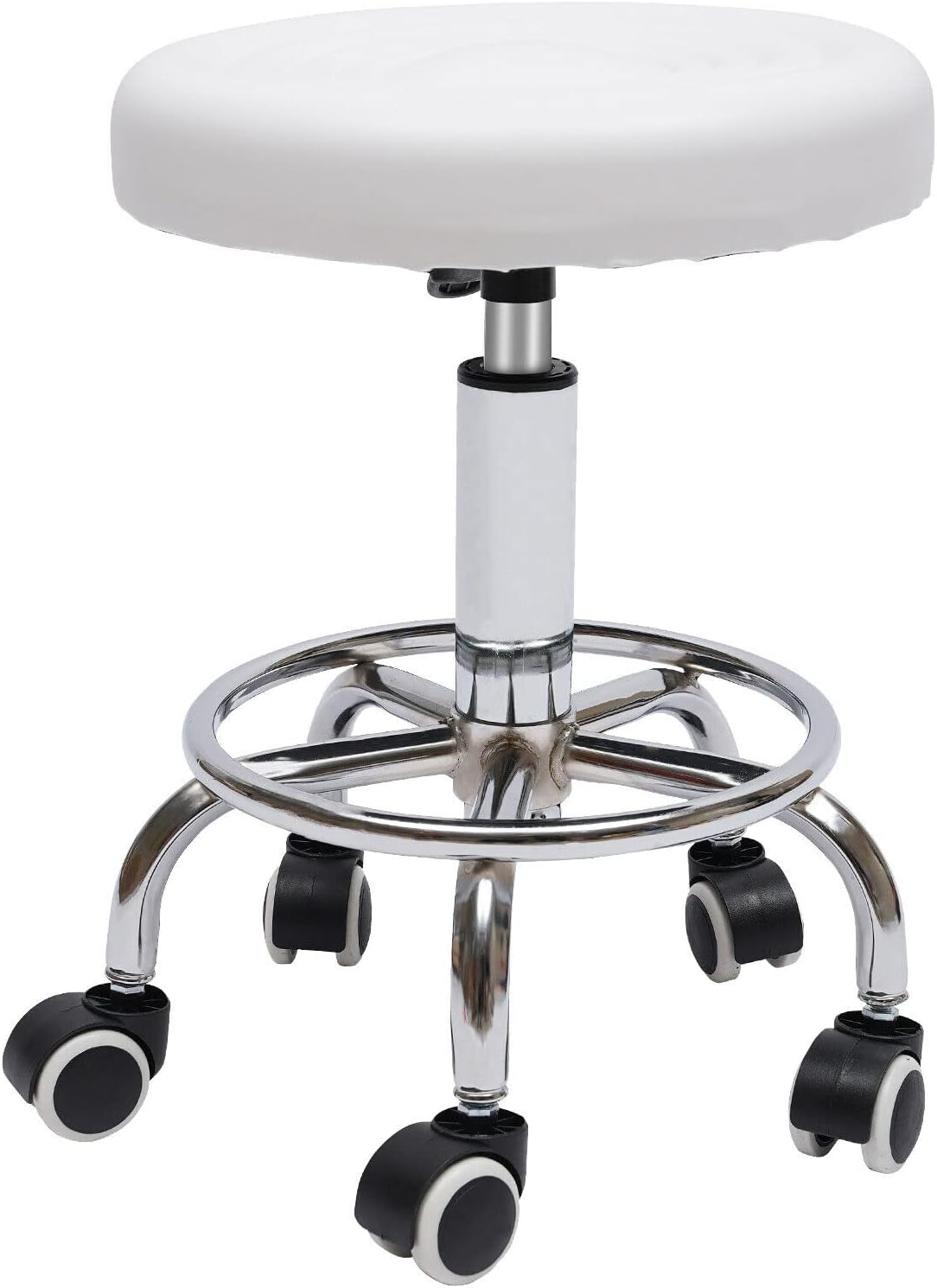 YIYIBYUS Round Rolling Stool Chair Salon Bar Stool Rolling Swivel Chair Adjustable