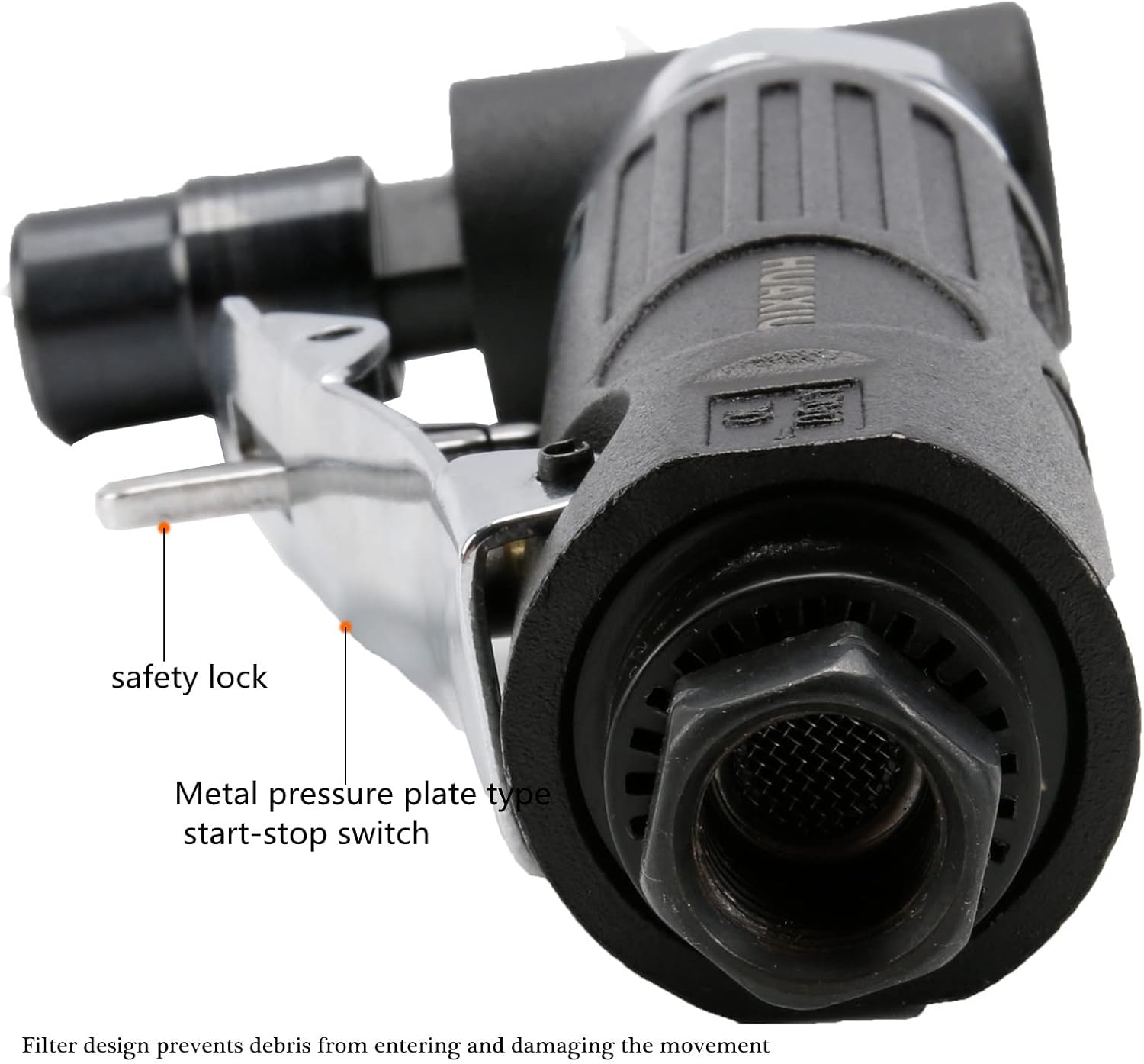 1/4 Air Angle Die Grinder,90 ° Pneumatic Right Angle die grinder Tool with 1/4 and 1/8 inch Collets