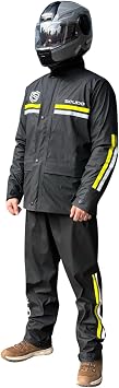 Scudo London Black Bottom Top Set Motorcycle Raincoat Xl