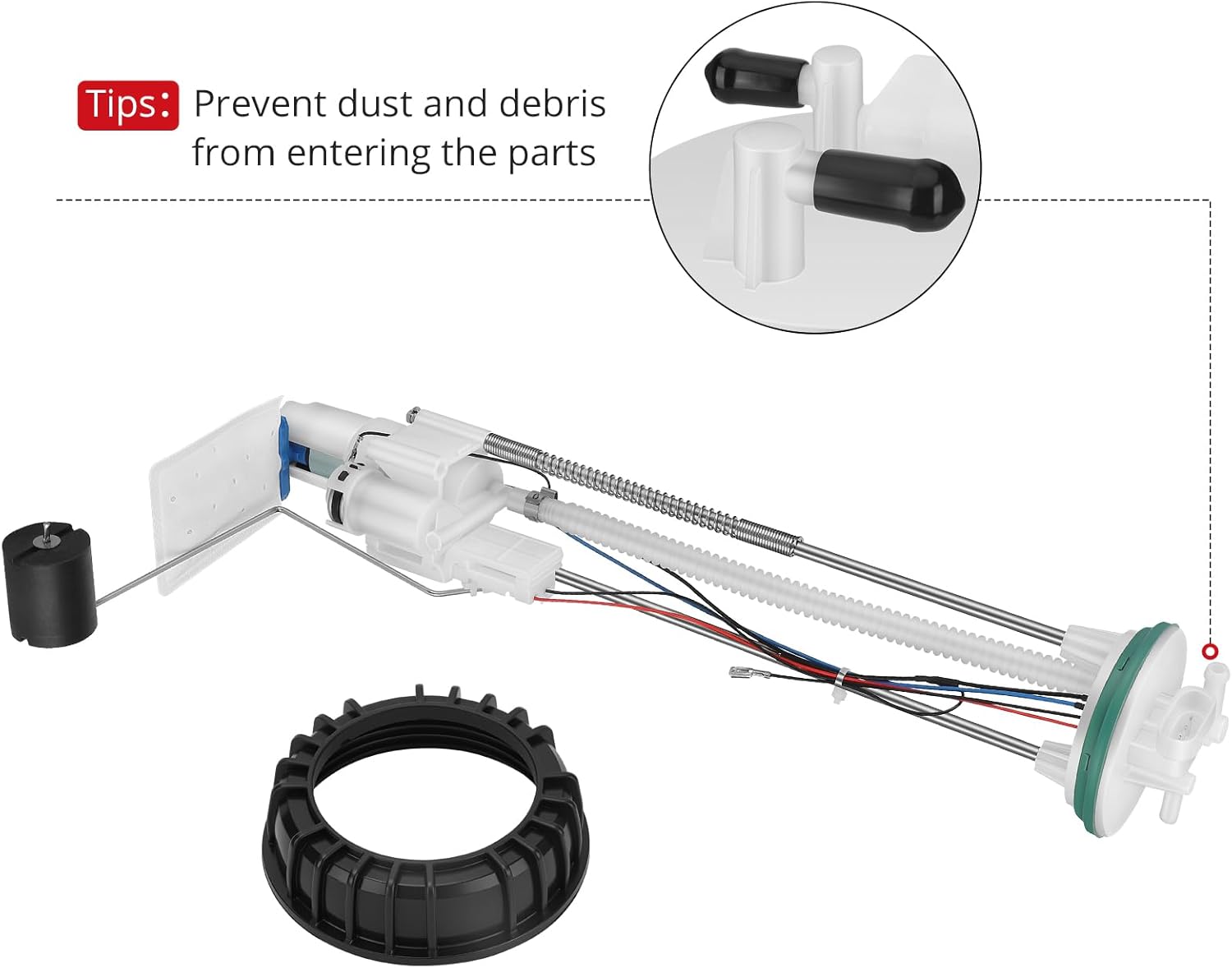 JAVIK Fuel Pump Assembly With Retaining Nut For Can-Am Defender Traxter Max HD5 HD7 HD8 HD9 HD10 2016-2024 O.E.M# 709000662 709001189 47-1025