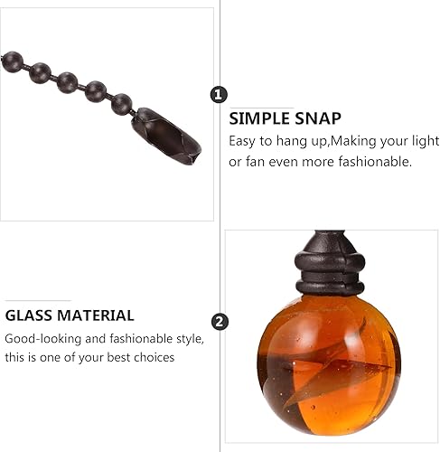 Miniatura 9 de Extensión de cadena para ventilador de techo, cadena retro con cuentas para lámpara de techo, reemplazo de ventilador decorativo cadena colgante