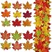 Supla 375 Pcs 2 Sizes 9 Colors Silk Artificial Autumn Maple Leaves Fake Fall Leaves Bulk Fall Foliage for Thanksgiving Table Decorations Fall Wedding Party Birthday Baby Shower