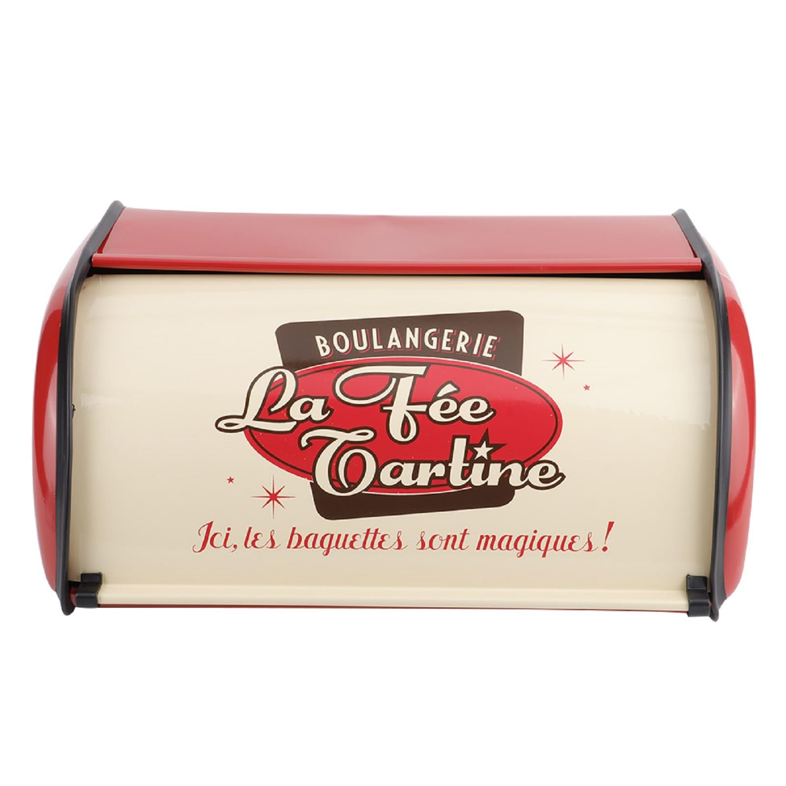 Boîte à pain antidérapante Uxsiya en acier rouge durable