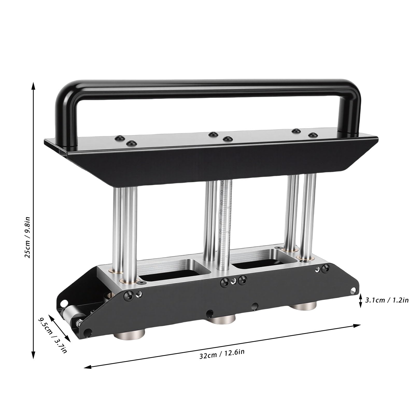 Naroote Rodillo de 3 Estaciones para Techos Metálicos, Doblador de Chapa Ajustable |Dobleces de 5 a 8 Pulgadas, Construcción de Acero para Proyectos de Chapa para Techos