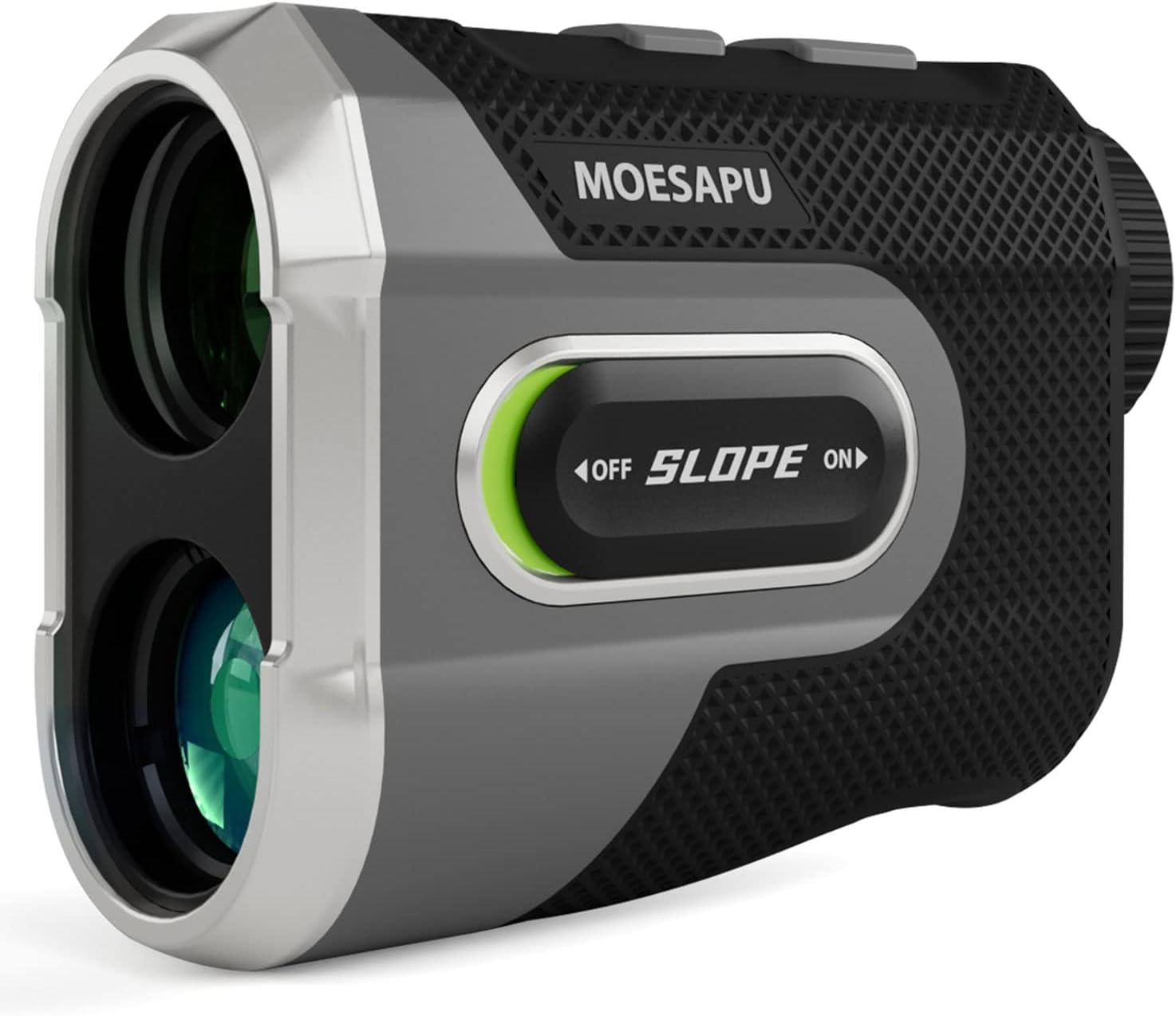 MOESAPU Golf Rangefinder 650 1500 Yards with Slope Switch Magnetic Holder 7X Magnification Laser Range Finder, Flag Pole Locking Vibration Fast Focus System for Hunting