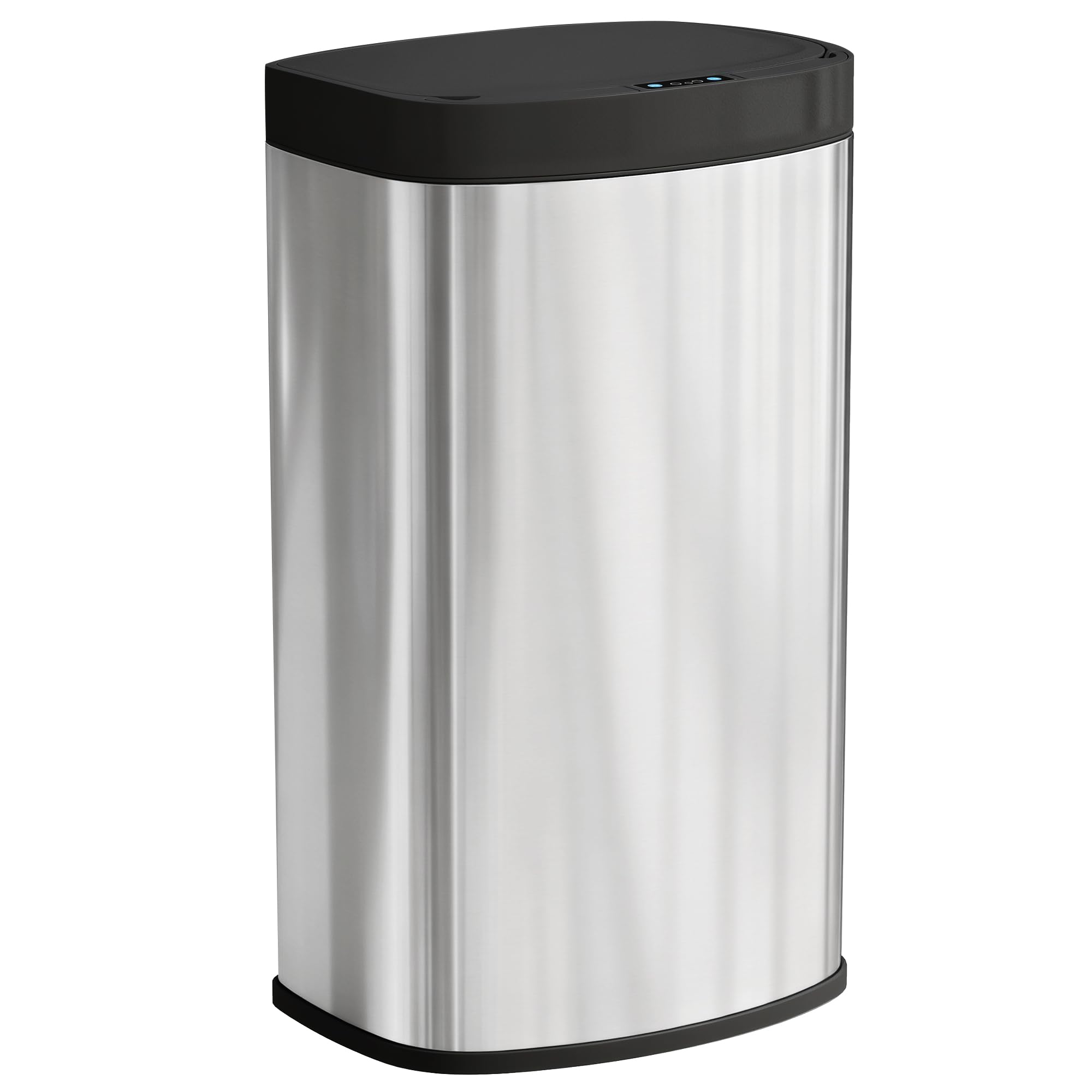 HOMCOM 55L Sensor Bin with Soft-Close Lid, Automatic Touchless Motion Sensor Kitchen Bin with Fingerprint Resistant Stainless Steel for Hygienic Gyms, Home Office Use, Silver Tone