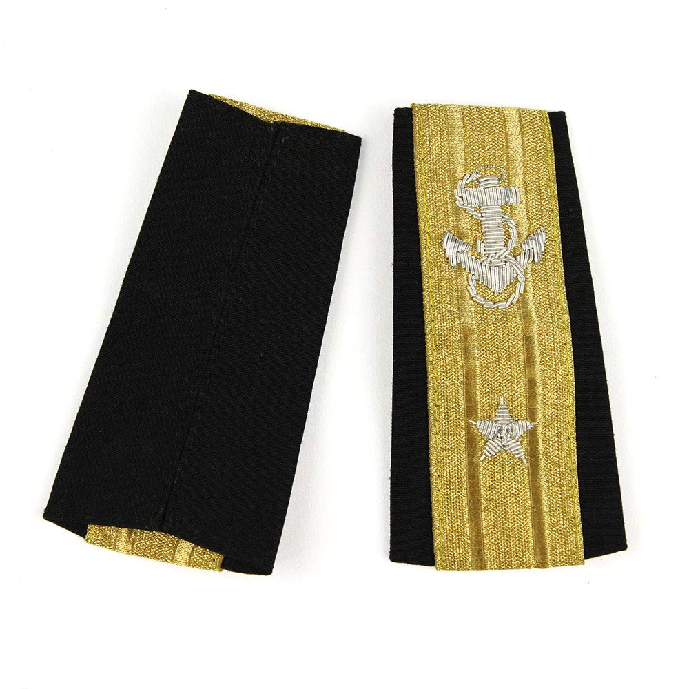 Pair of United States Navy Admiral Soft Epaulets, Rear Admiral Lower