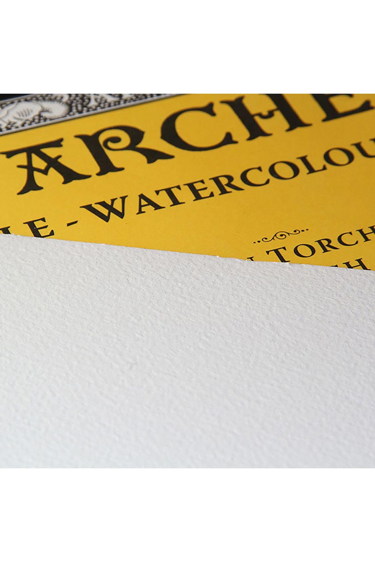 Arches Bloc aquarelle collé 1 face (15 feuilles) - Grain torchon - Blanc naturel 185 g/m² - A3