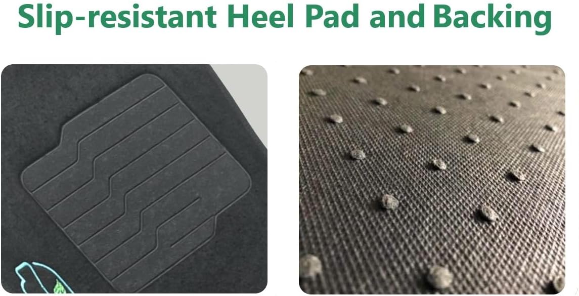 ecoMats Carpet Floor Mats for 2014 to 2020 Chevrolet Impala with Retention Clips and Heel Pad - Front and Rear Set - Black (Not for 2014/2016 Limited)