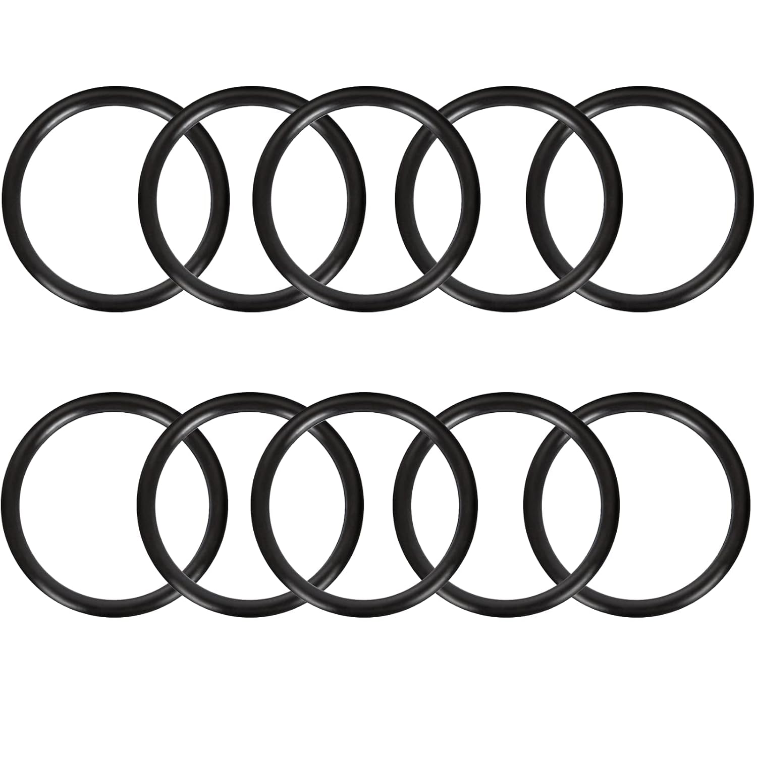 100 x Black Rubber O-Rings 0.9 x 0.8 x 0.08 Inch O-Ring for Maintenance, Plumbing, Engineers and Many Tasks