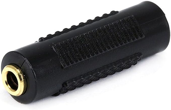 Adaptador de audio 3.5 mm dorado, 2 piezas, hembra a hembra miniatura 2