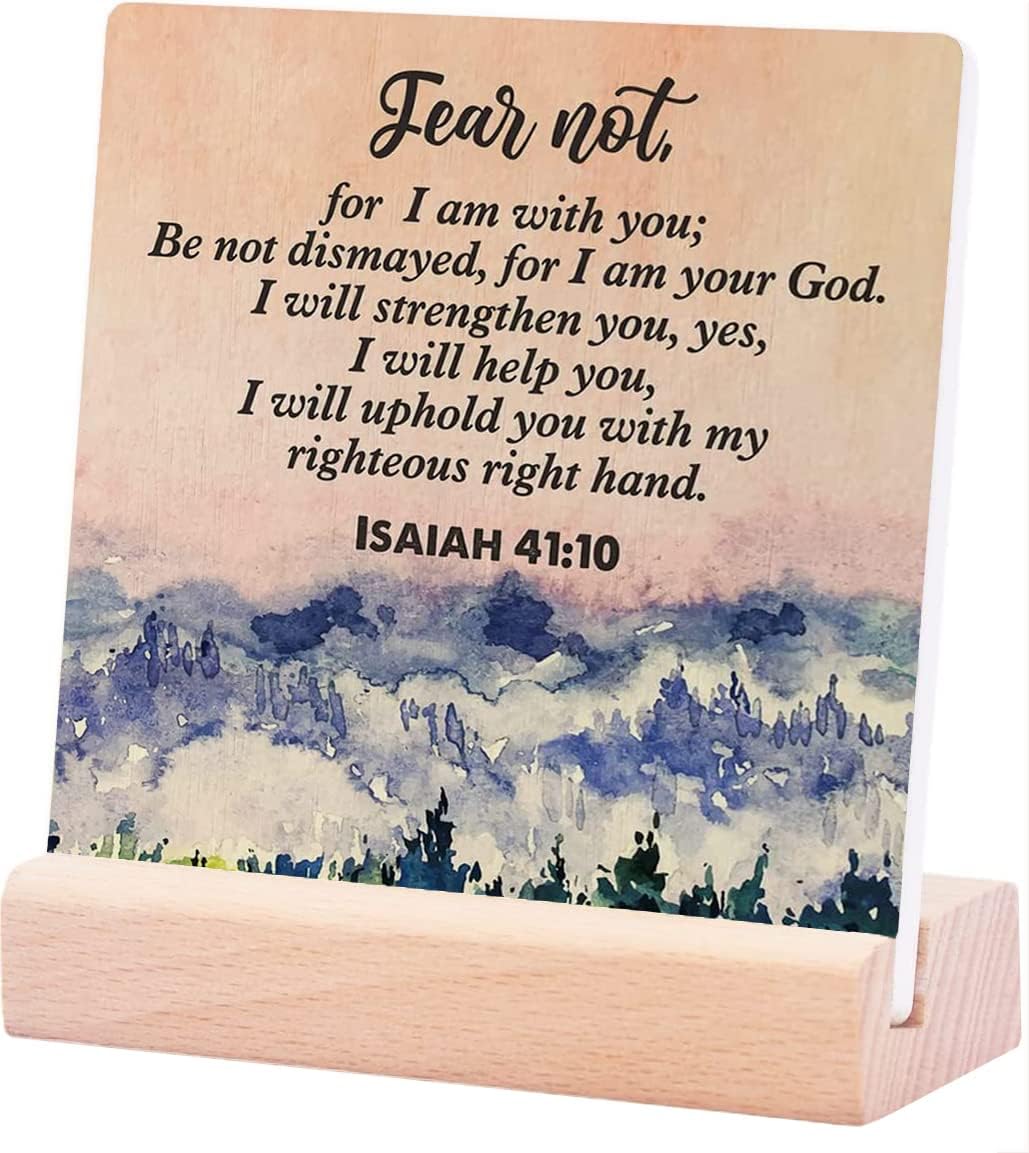 Amazon.com: Polilike Watercolor Bible Verse Fear Not for I am with You ...