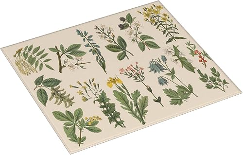 Vista 84 de Tapete de secado de platos de hojas florales verdes para encimera de cocina, 18 x 24 pulgadas, tapete absorbente reversible para platos Hoja floral