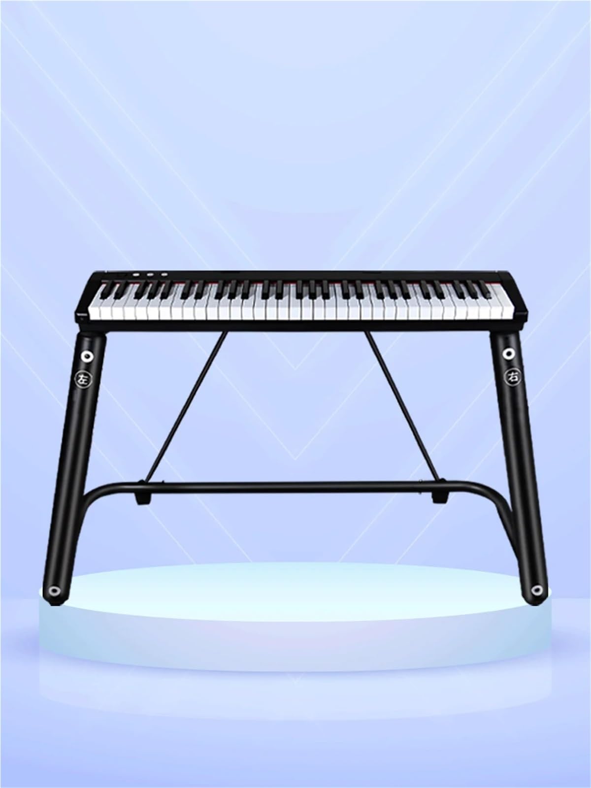Soporte Piano Soporte metálico en forma de U for piano, teclado y órgano electrónico. Accesorios disponibles for instrumentos musicales uso doméstico(Black)