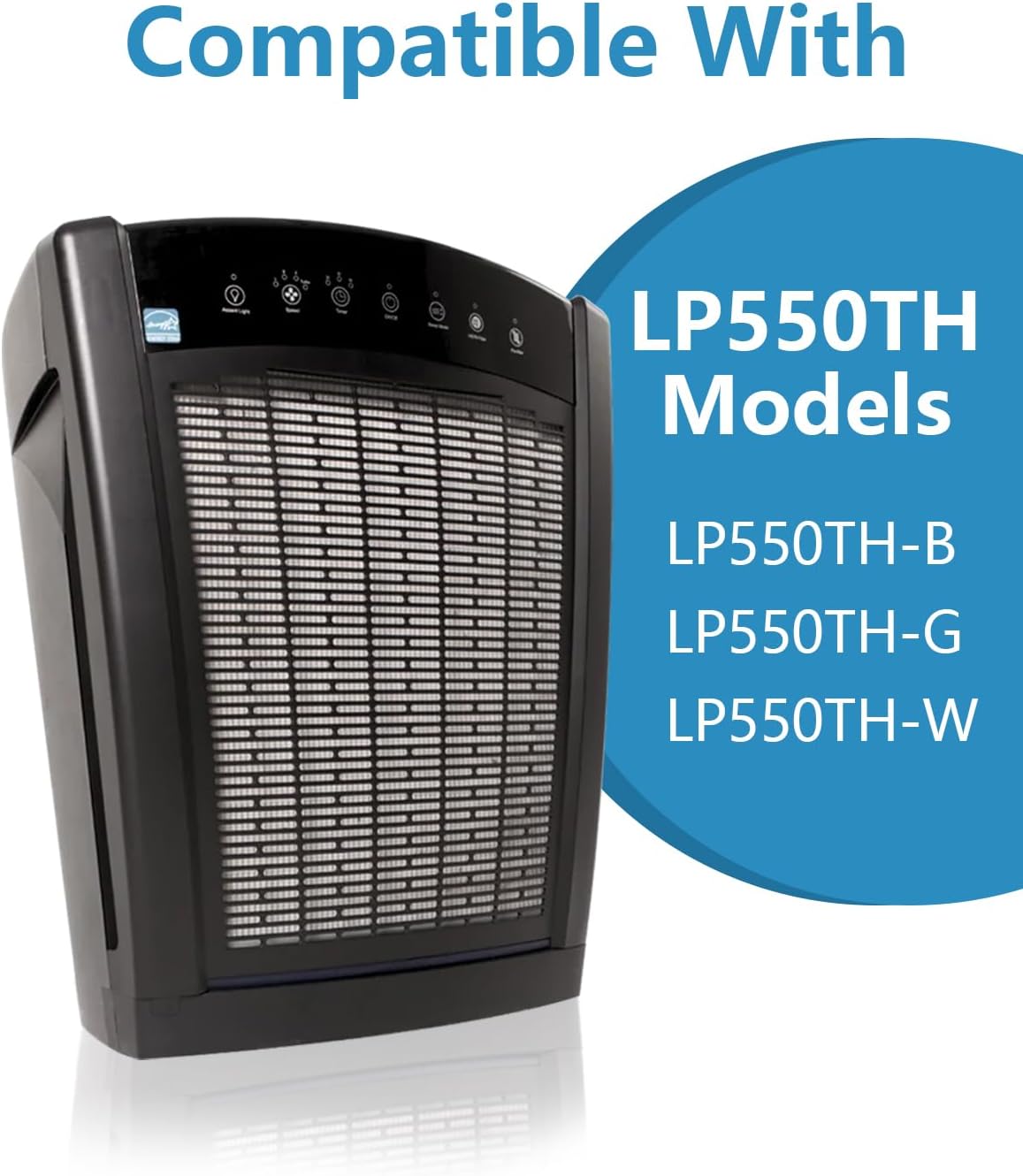 bbt bamboost lp-hf550p replacement filter compatible with livepure bali series lp550th, lp550thp air purifier, 1 hepa filter & 4 carbon filter (5 pack)