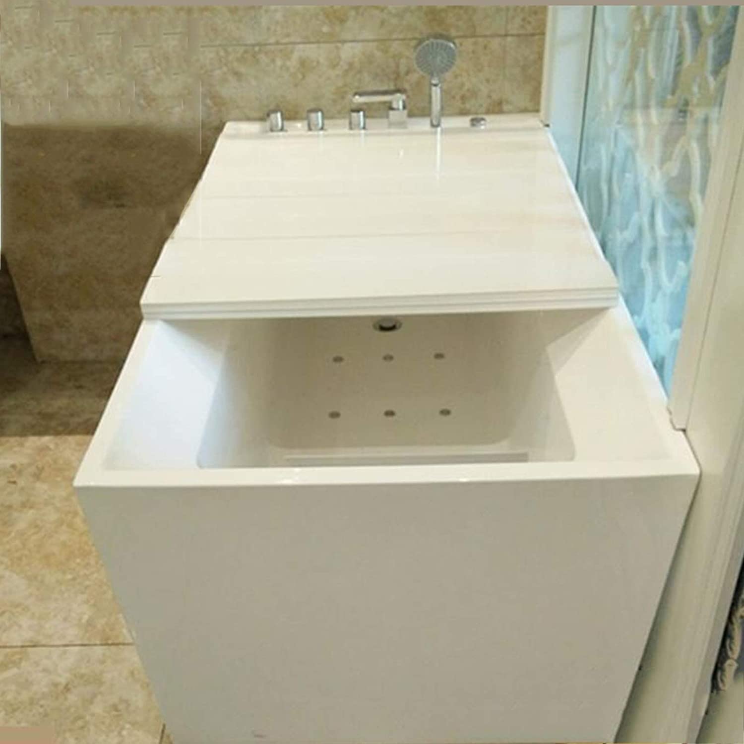 Panneau anti-poussière JATIBOSH pour baignoire, plateau de rangement pliable en PVC épais