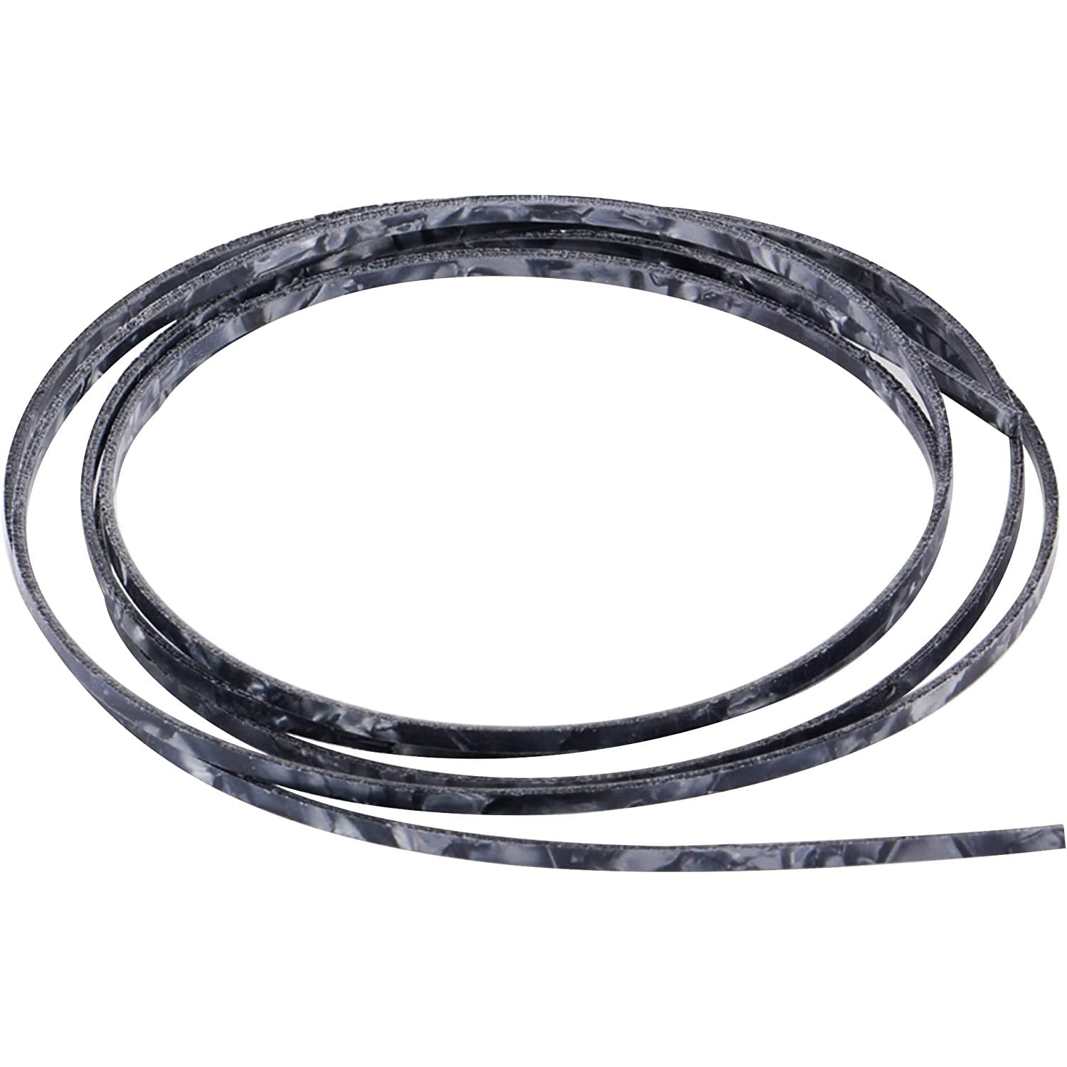 Musician Outfitters Plastic Guitar Binding Purfling Strip 1650 x 3 x 1.5 mm Pearl Tortoise Pearl Black Ivory (Black Pearl)