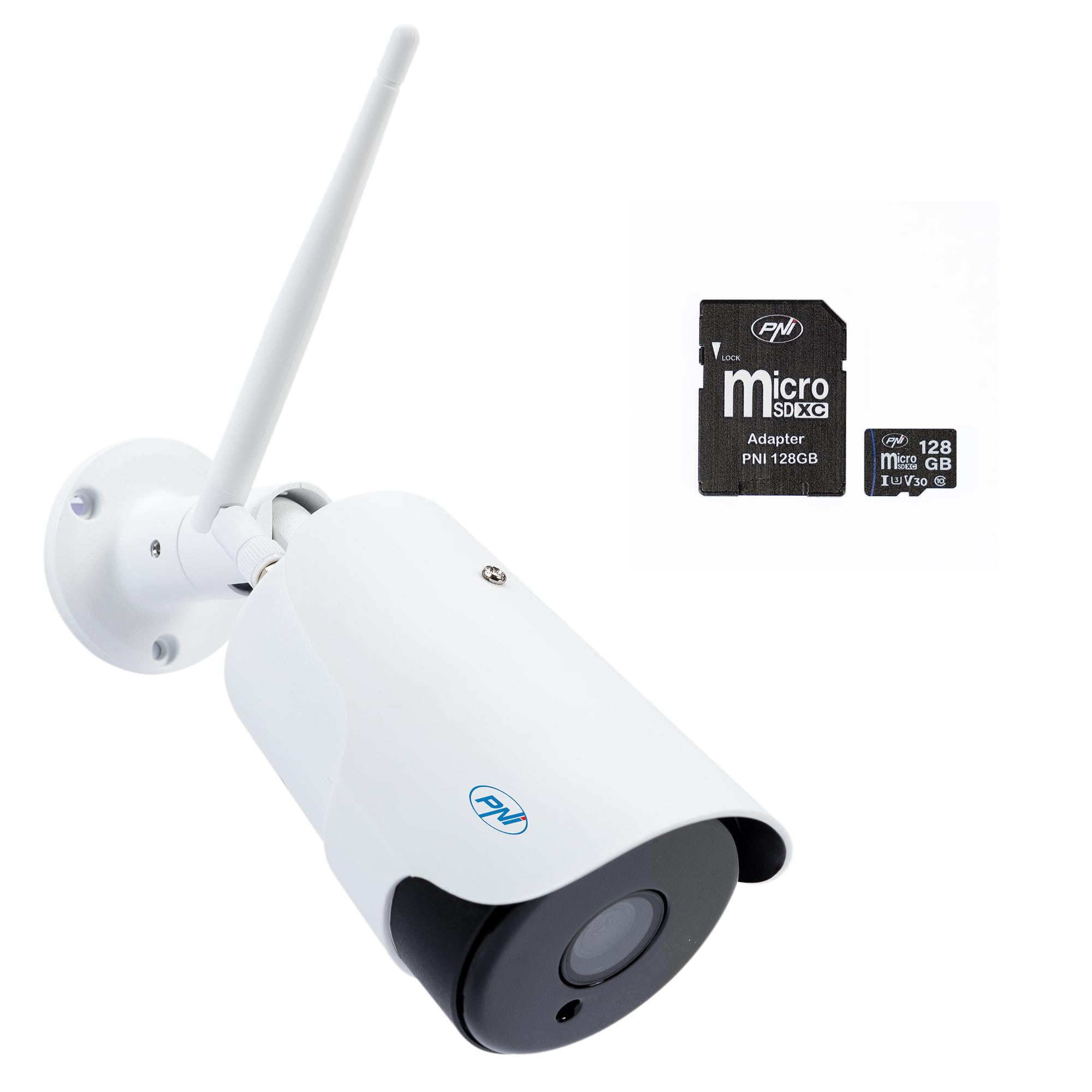 PNI House IP52LR 2MP 1080P bezprzewodowa kamera do monitoringu wideo z IP128 GB karta pamięci microSD z adapterem SD