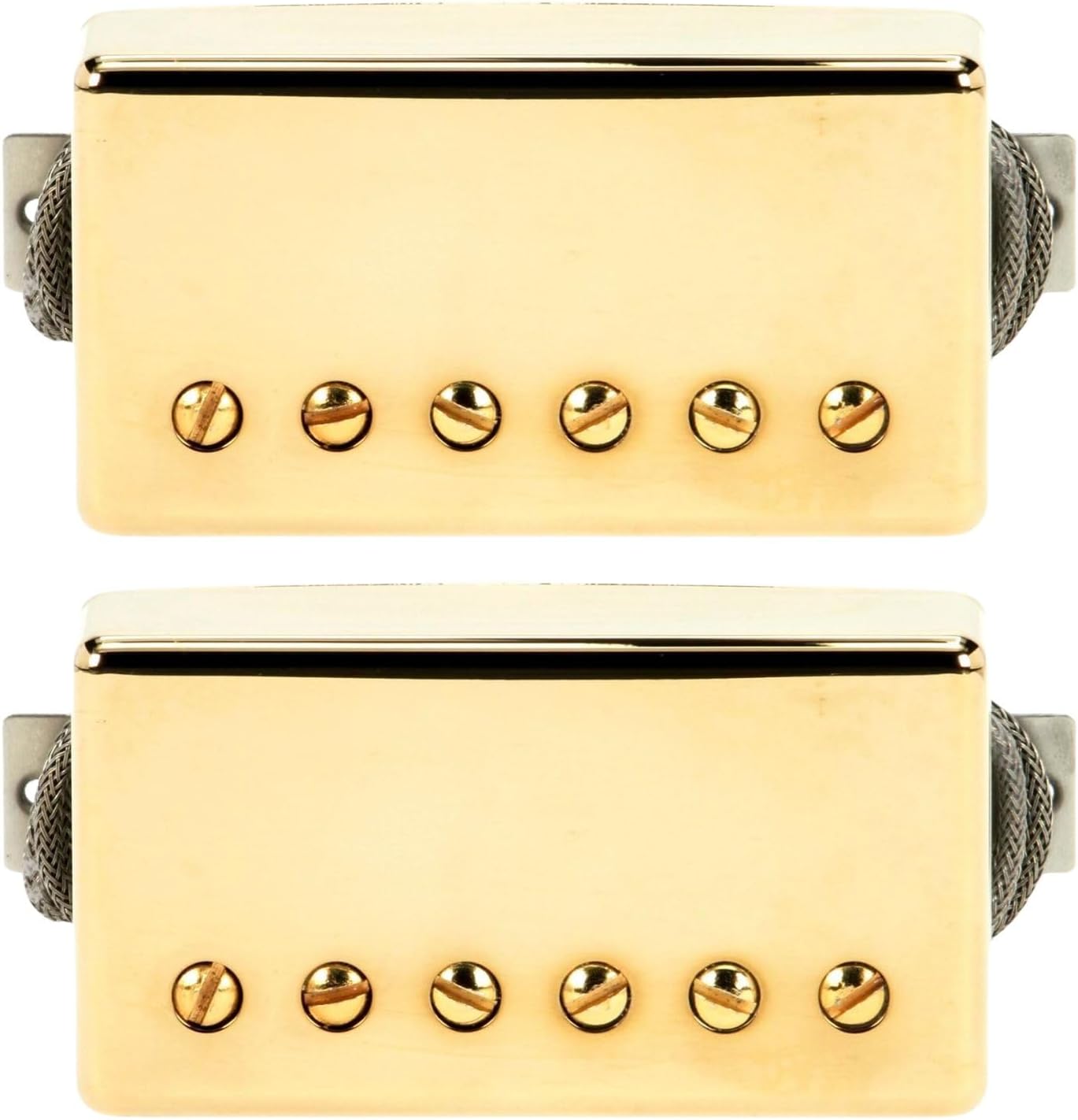 LP '57 Classic 57 classic 57+ Alnico 2 Bridge Neck Guitar Humbucker PAF Pickups Braided Wire For Les Paul style Guitar Gold
