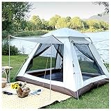 Tienda con Porche 4 Personas Abiertas en Tres Segundos, Puertas Dobles y Cuatro Ventanas Impermeables para Acampar la Tienda de campaña práctica y Liviana Ideal para Acampar en el jardín Household